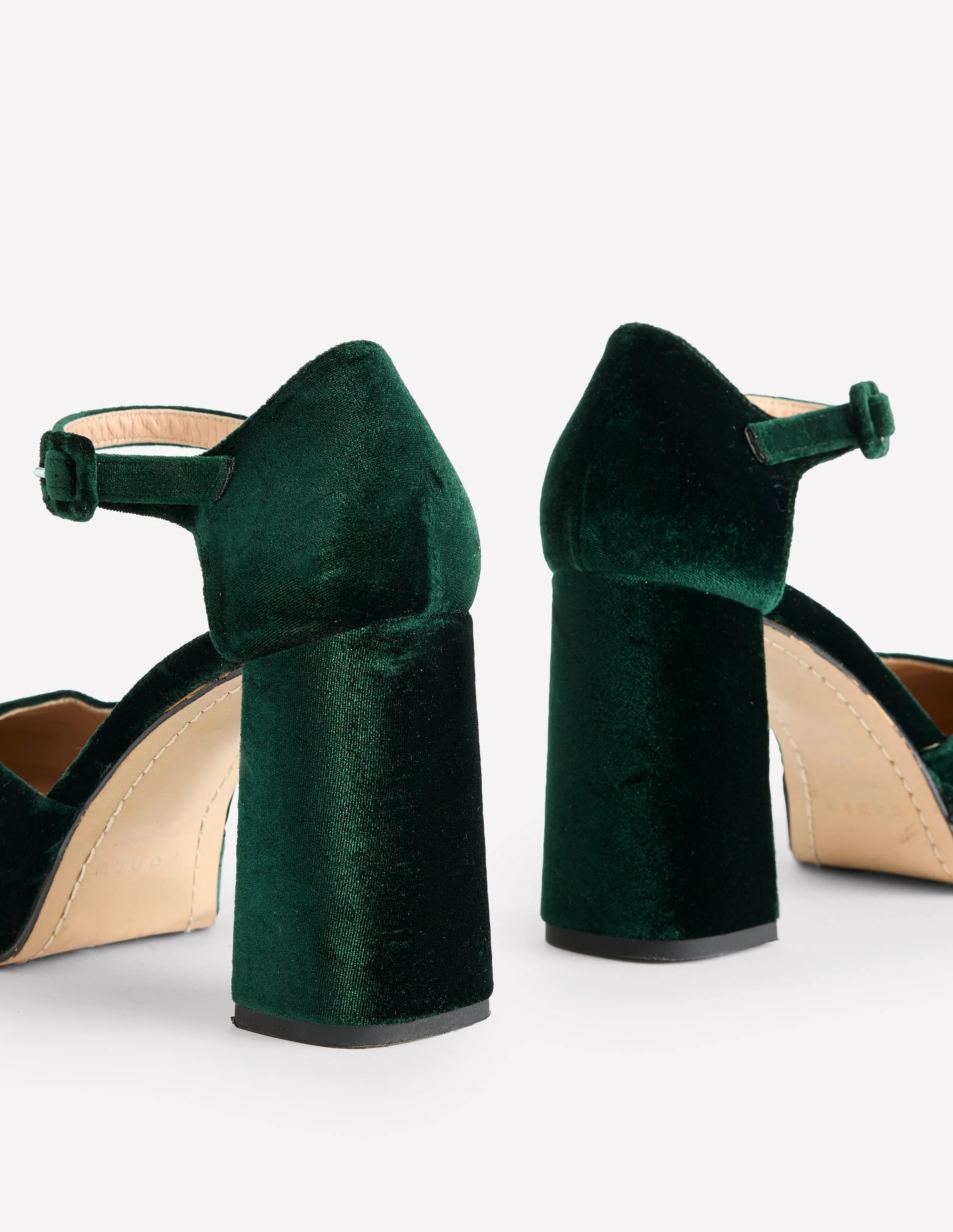 Closed Toe Platforms-Green Velvet - Image 4