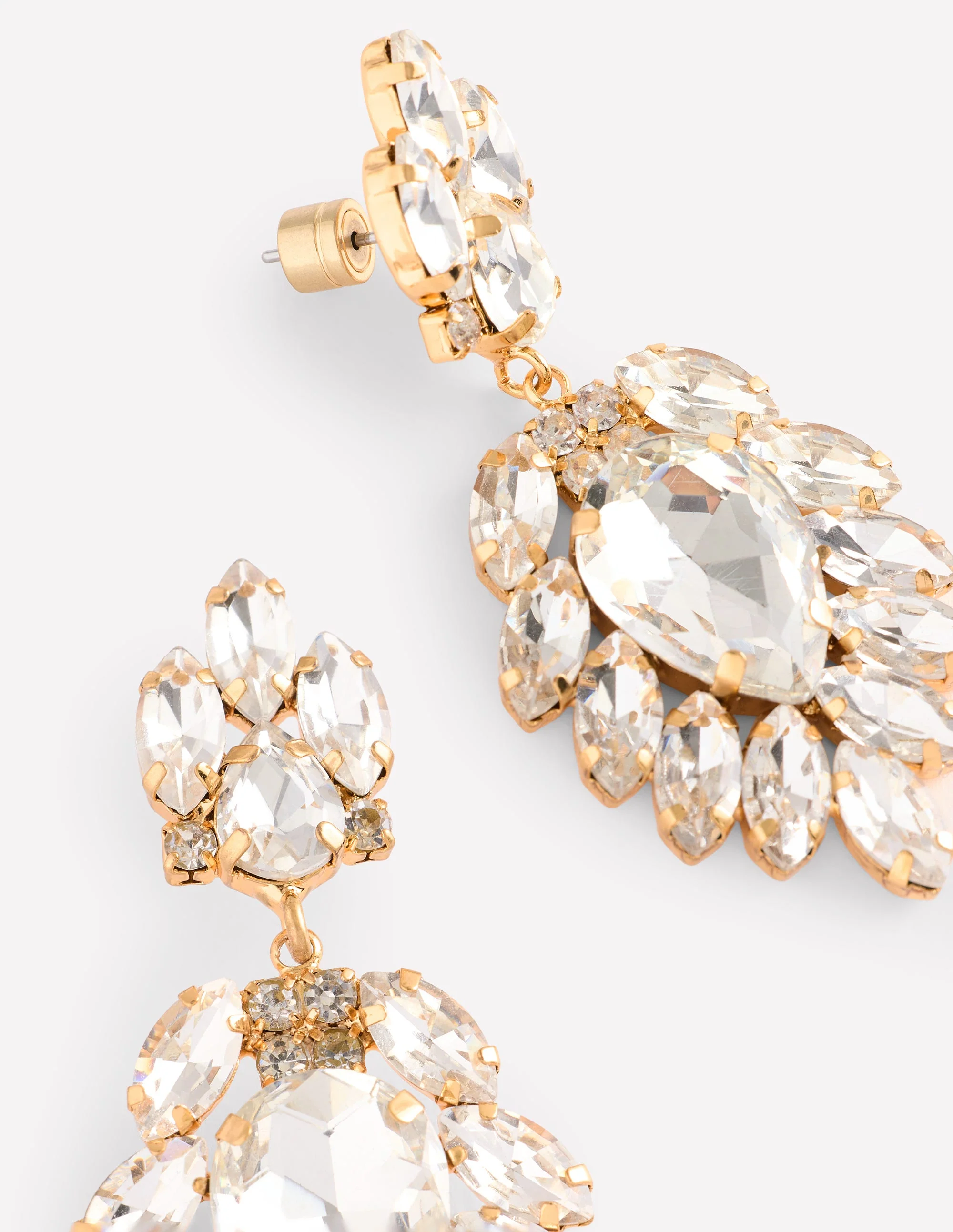 Cluster Jewel Earrings-Silver - Image 3