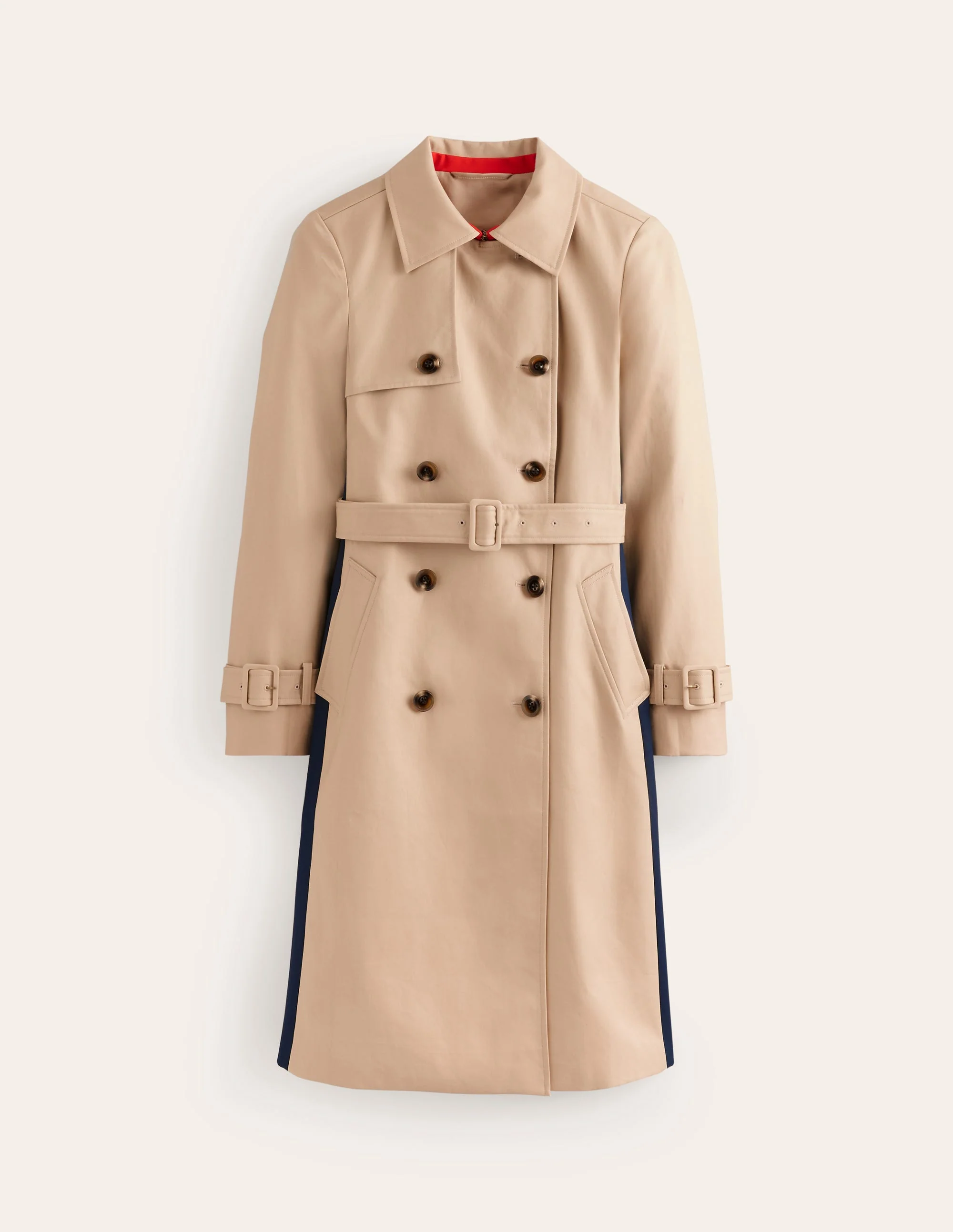 Colour Block Trench Coat-Neutral - Image 6