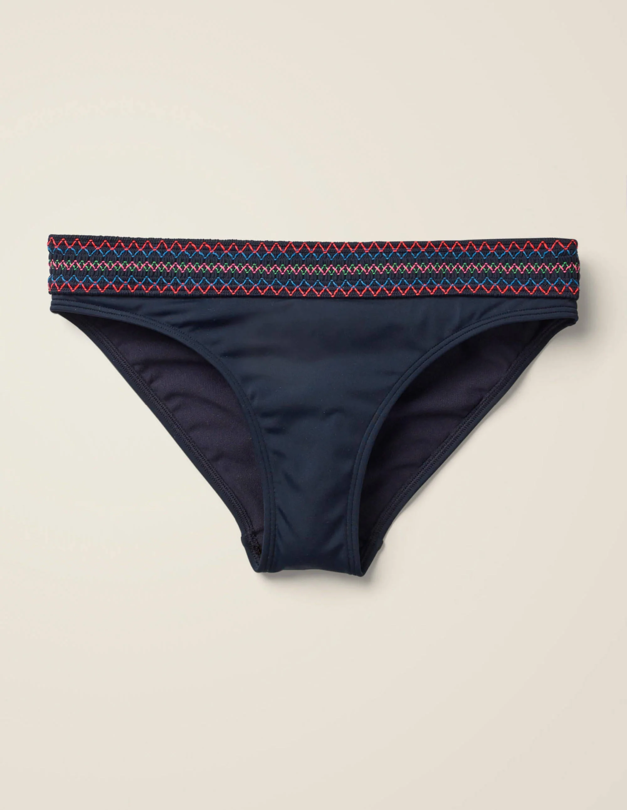 Como Embroidered Bottoms-Navy - Image 5