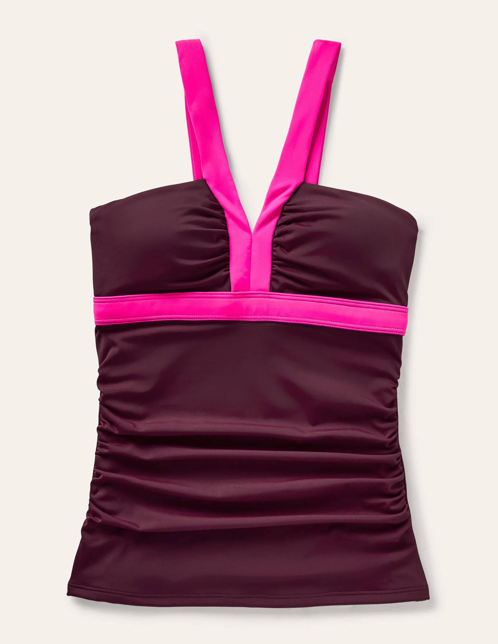 Corsica V-neck Tankini Top-Chockeberry - Image 5