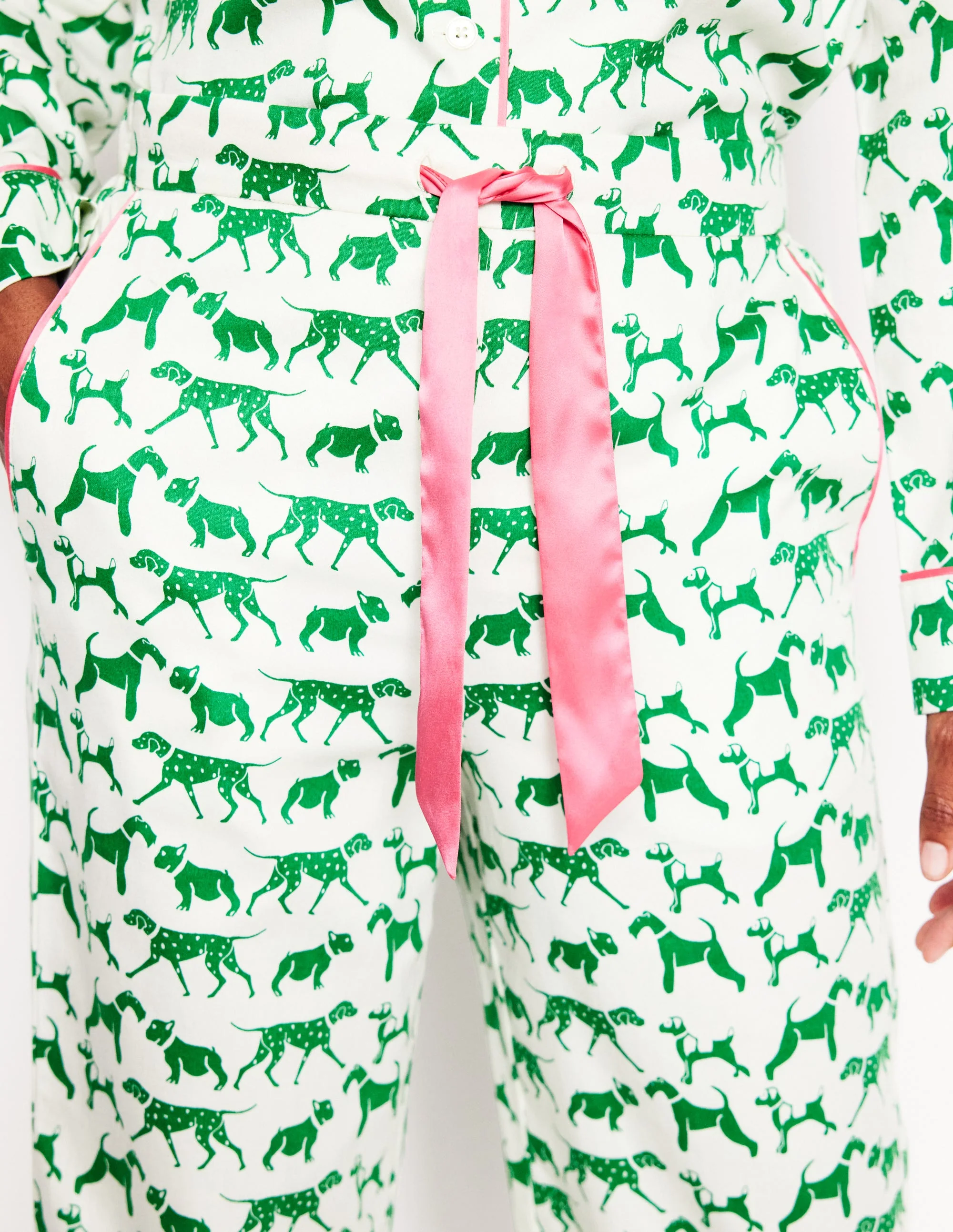 Cotton Sateen Pajama Trousers-Ivory, Janet and Friends - Image 2