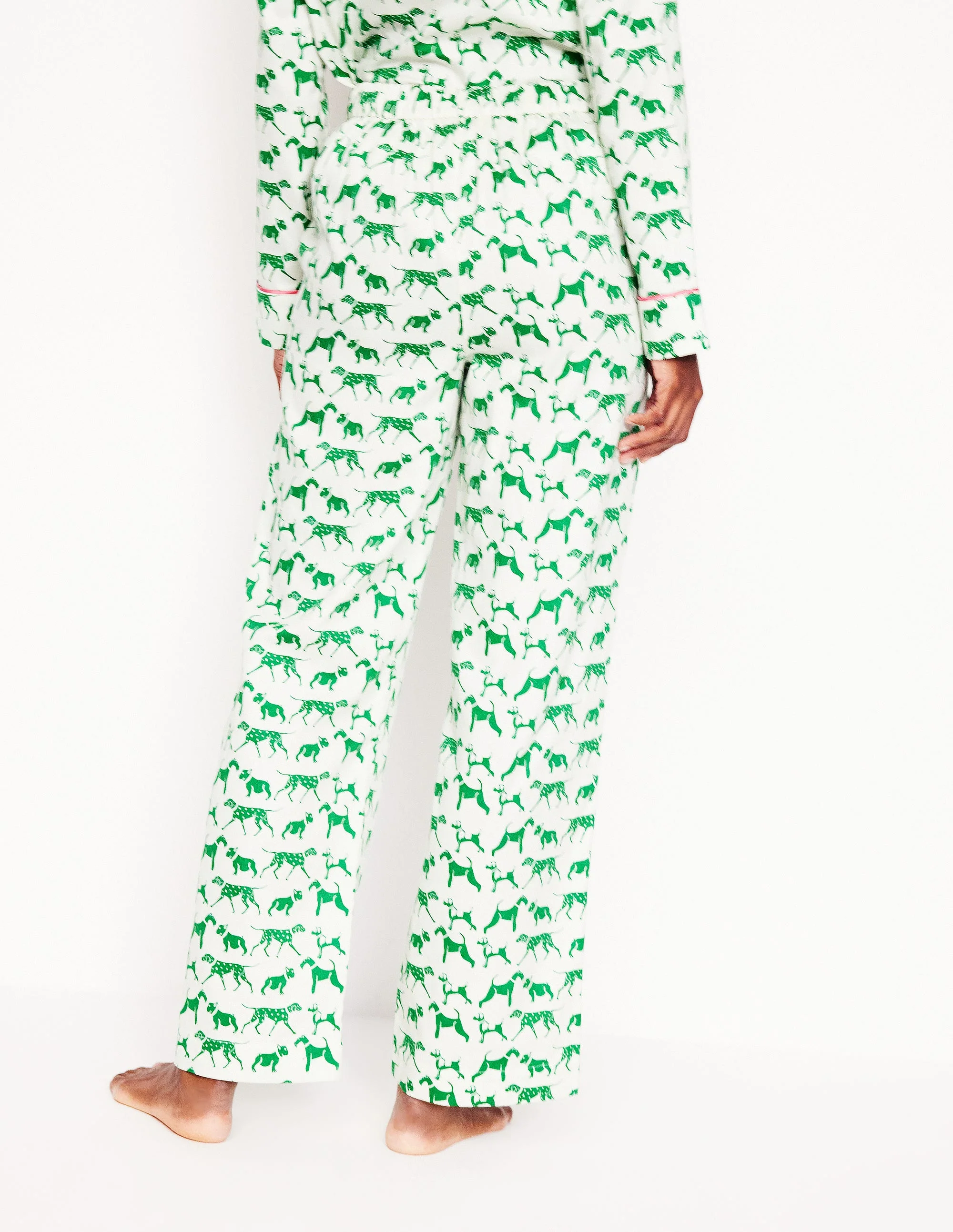 Cotton Sateen Pajama Trousers-Ivory, Janet and Friends - Image 3
