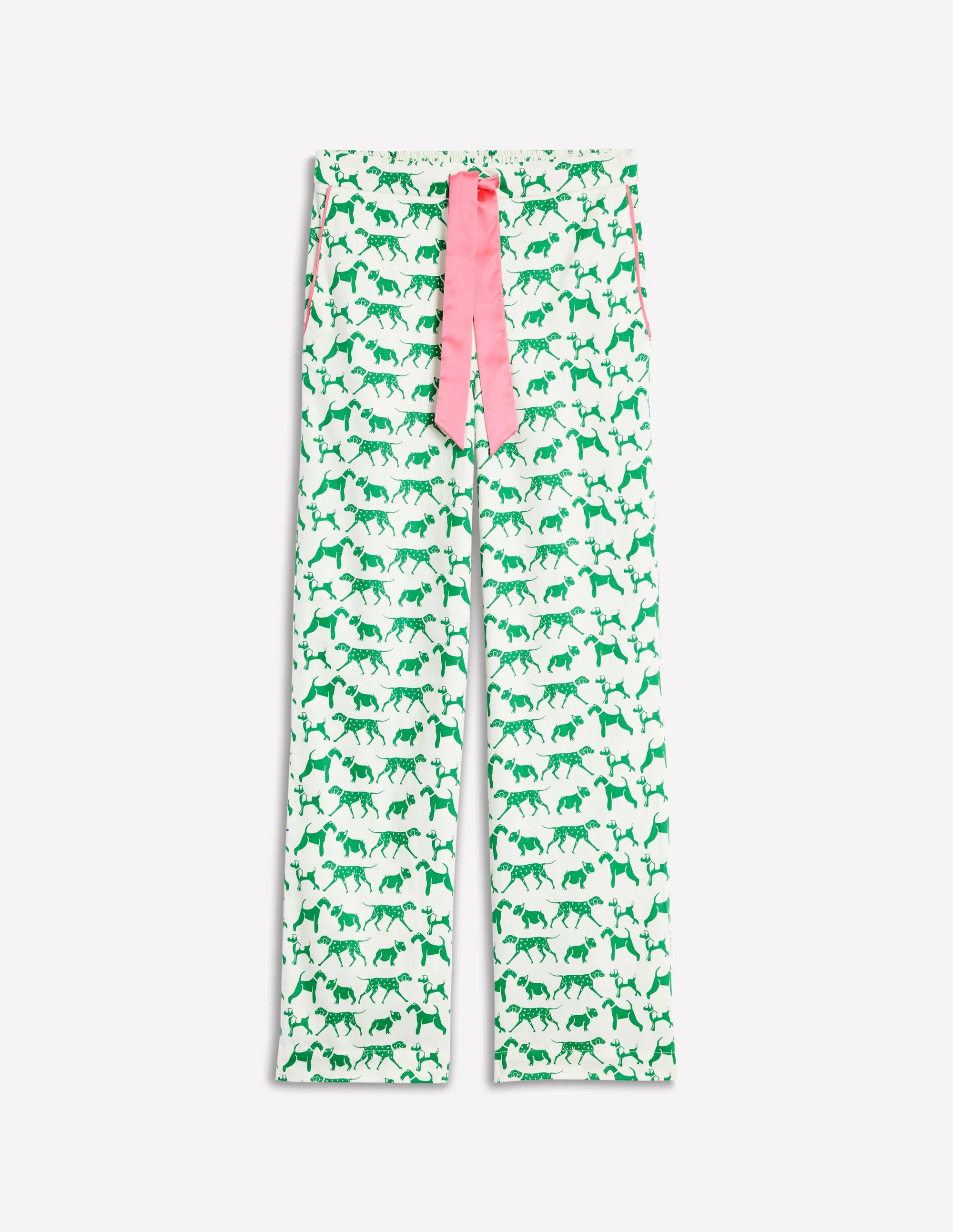 Cotton Sateen Pajama Trousers-Ivory, Janet and Friends - Image 5