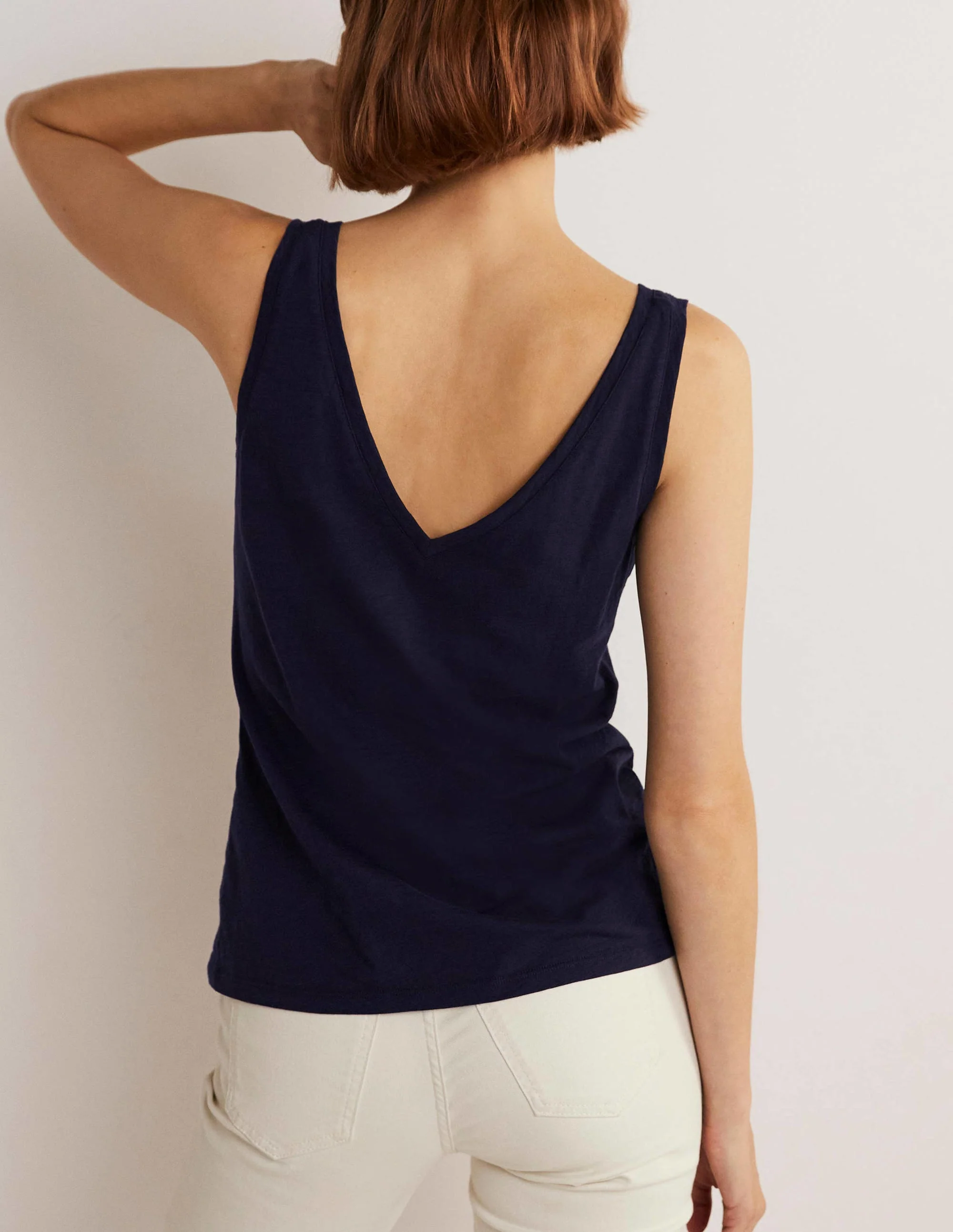 Cotton Tank Top-Navy - Image 7