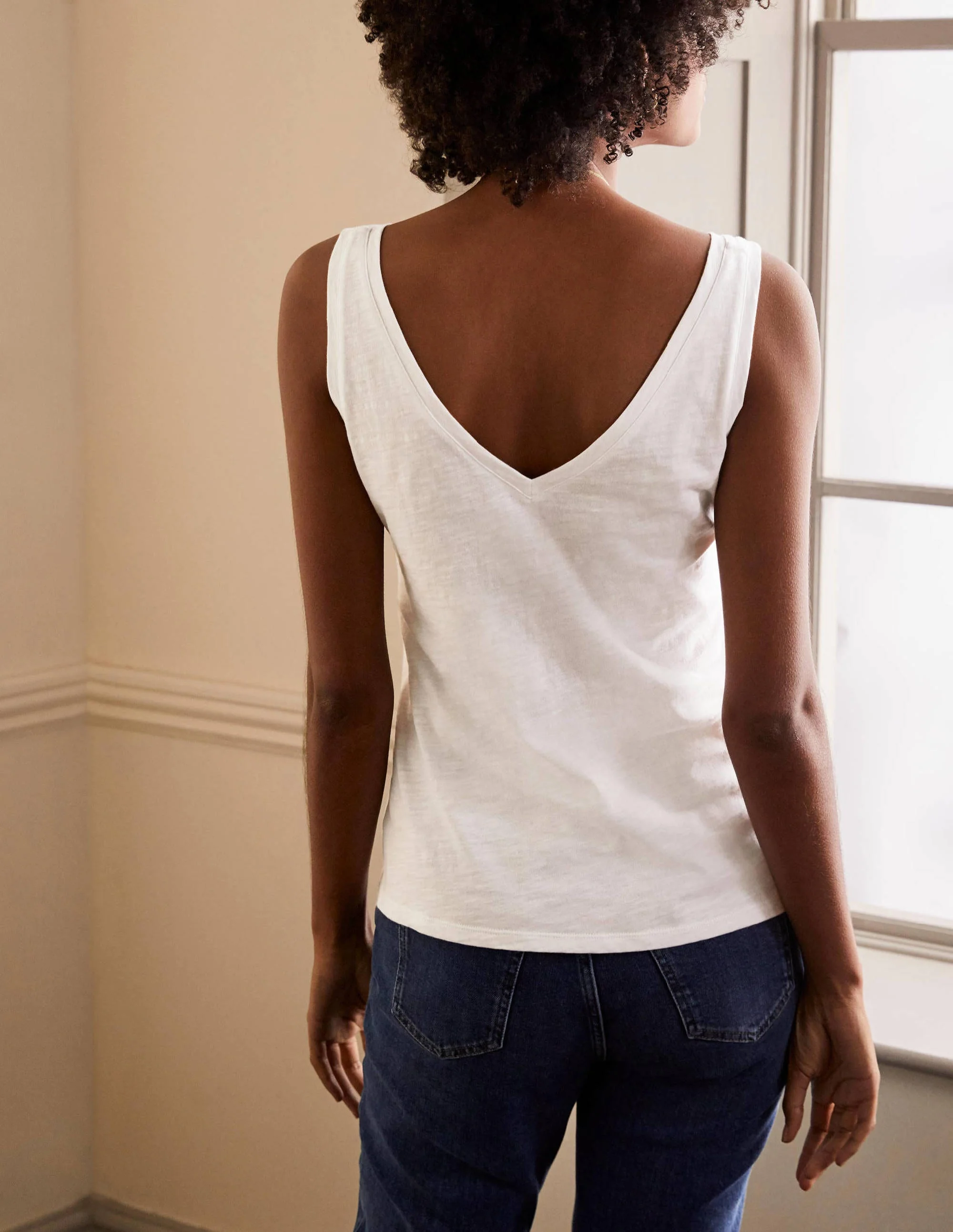 Cotton Tank Top-White - Image 3