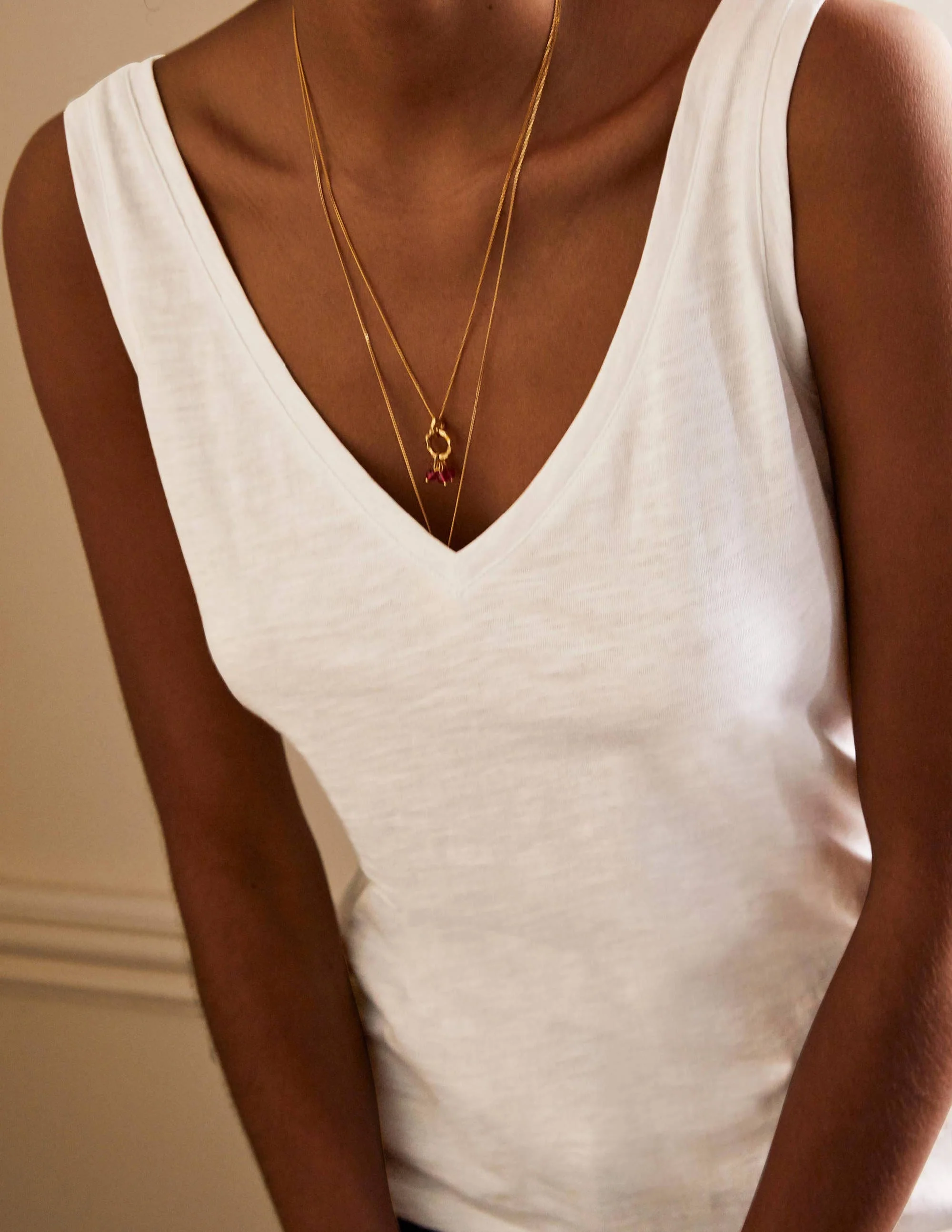 Cotton Tank Top-White - Image 4