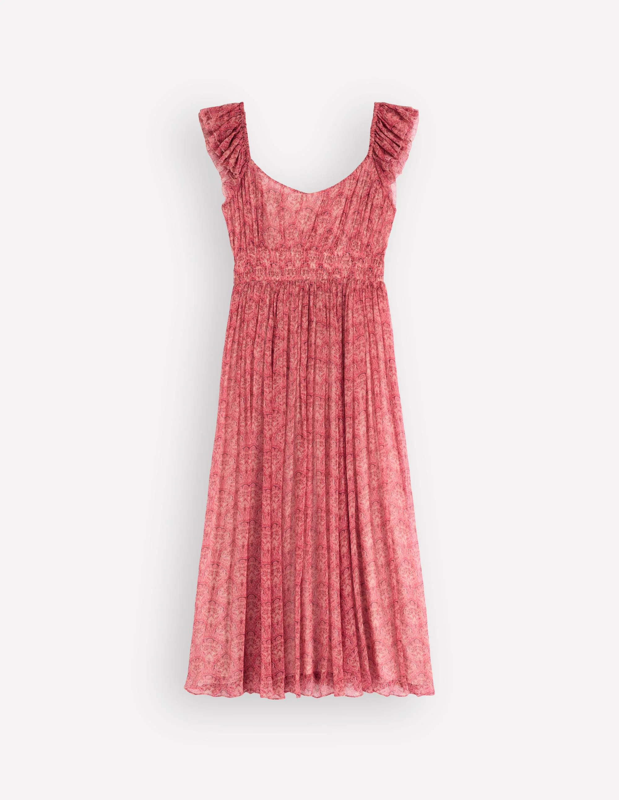 Crinkle Chiffon Maxi Dress-Pink Paradise Gardens - Image 8