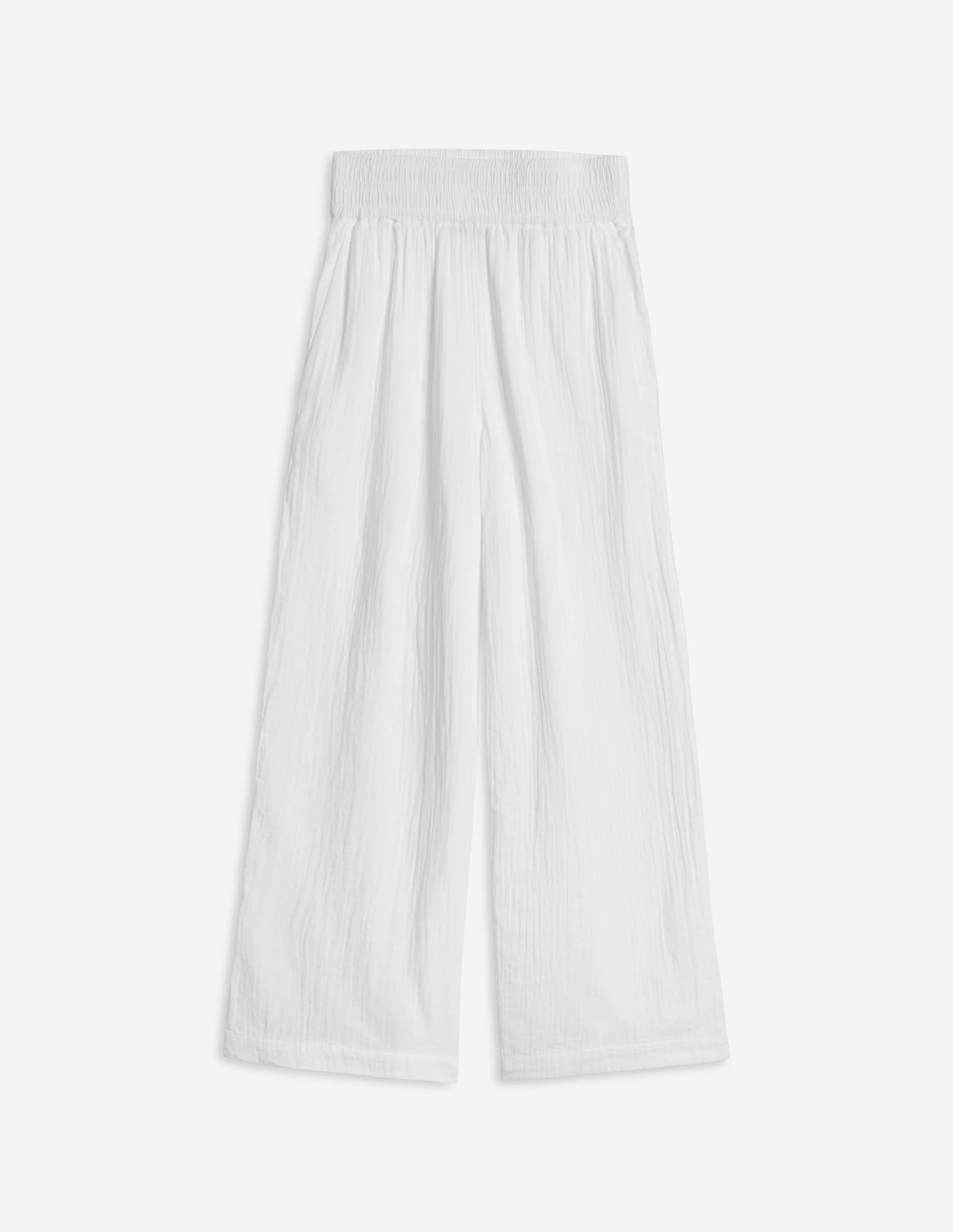 Cropped Double Cloth Pants-White - Image 6