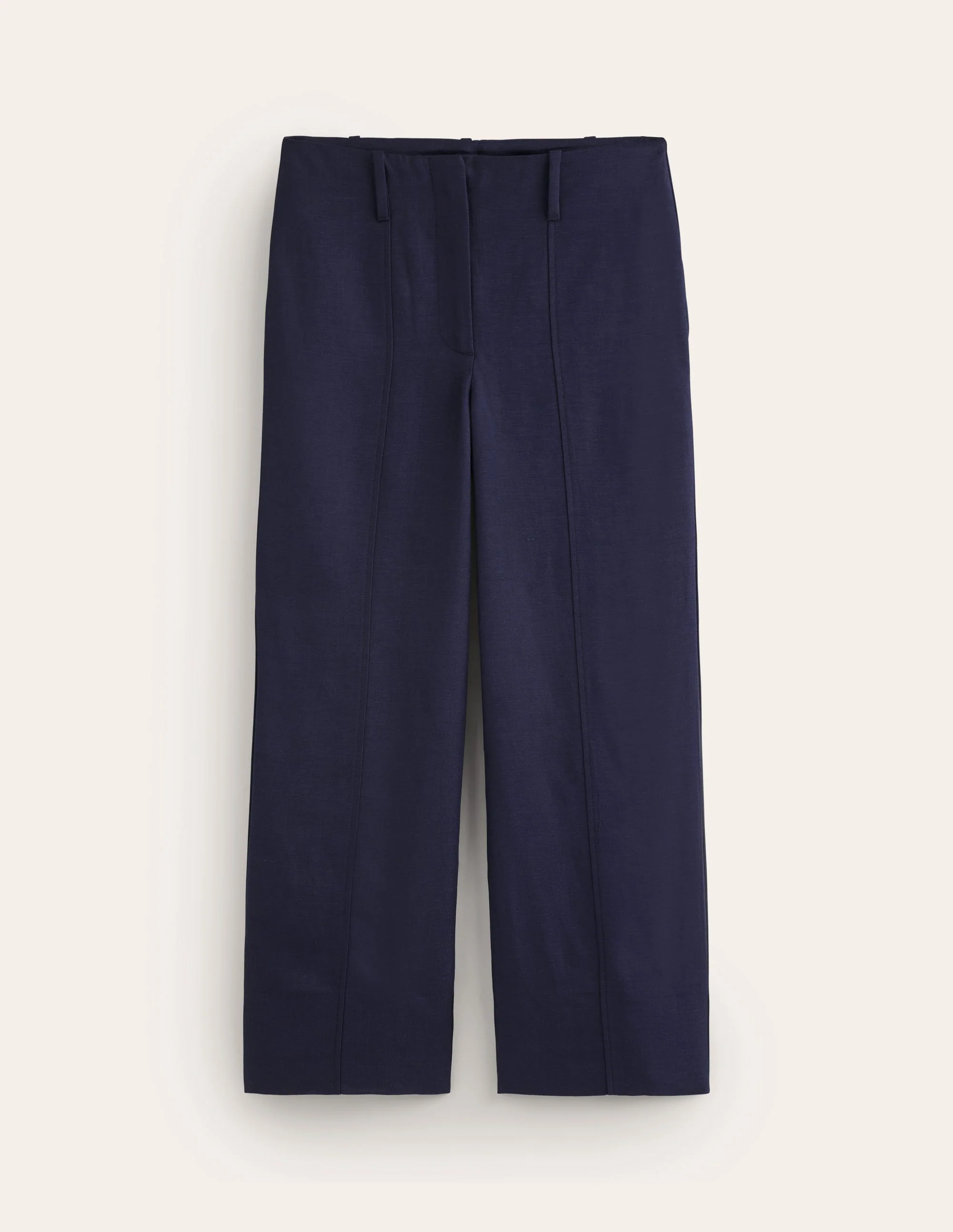 Cropped Twill Pants-Navy - Image 5