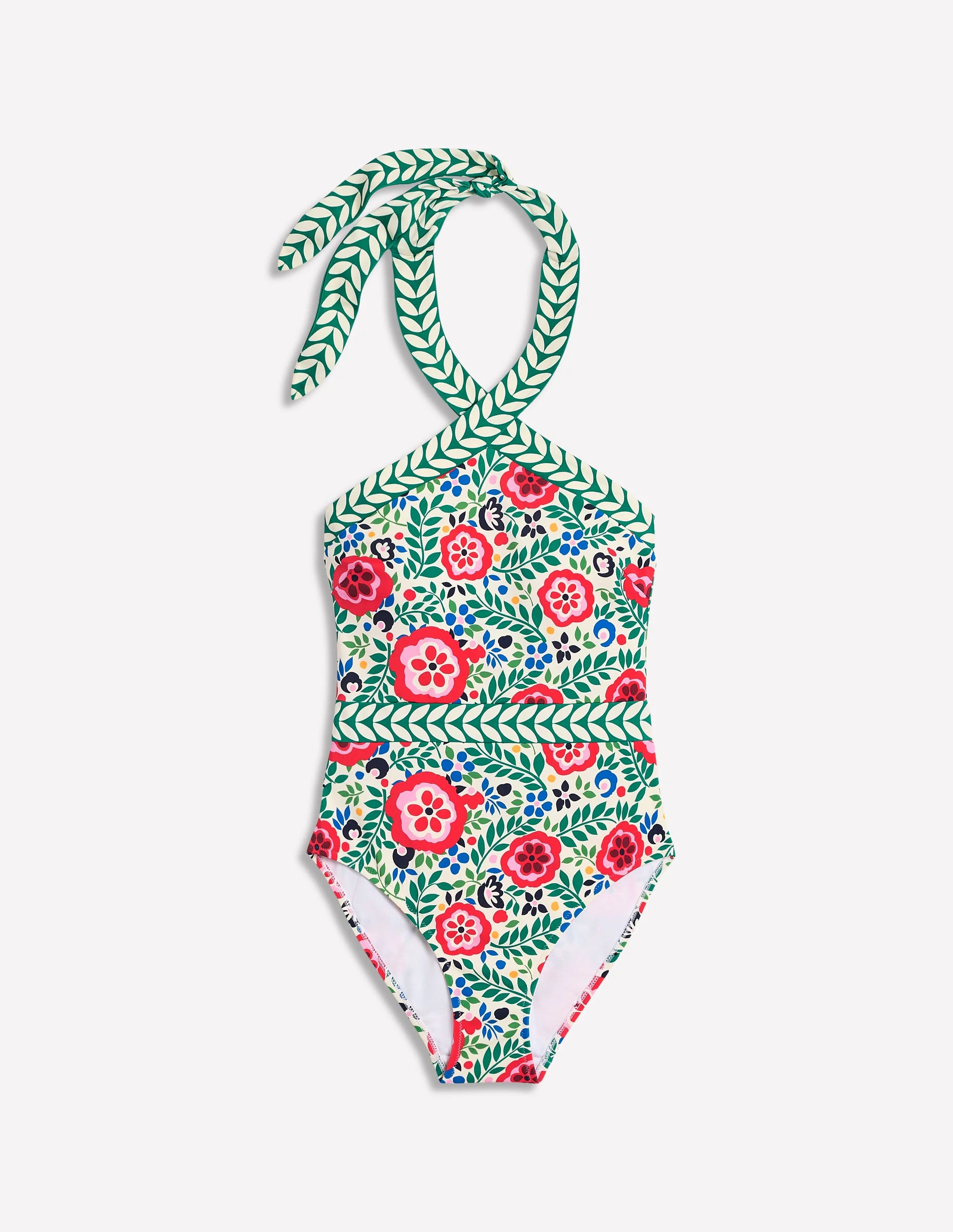 Cross Front Swimsuit-Multi, Foliage Scatter - Image 6