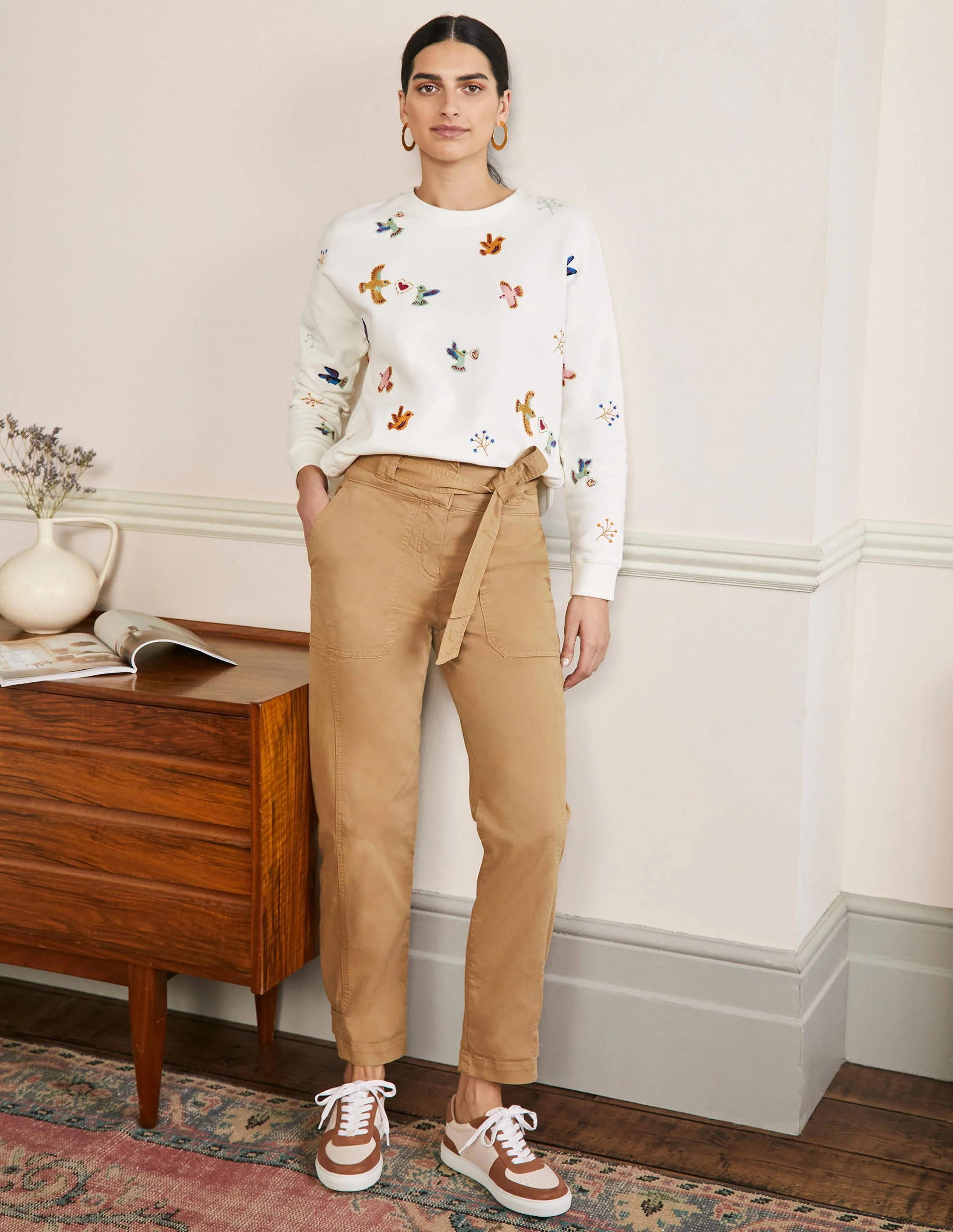 Cuff Strap Tie Pants-Ground Ginger