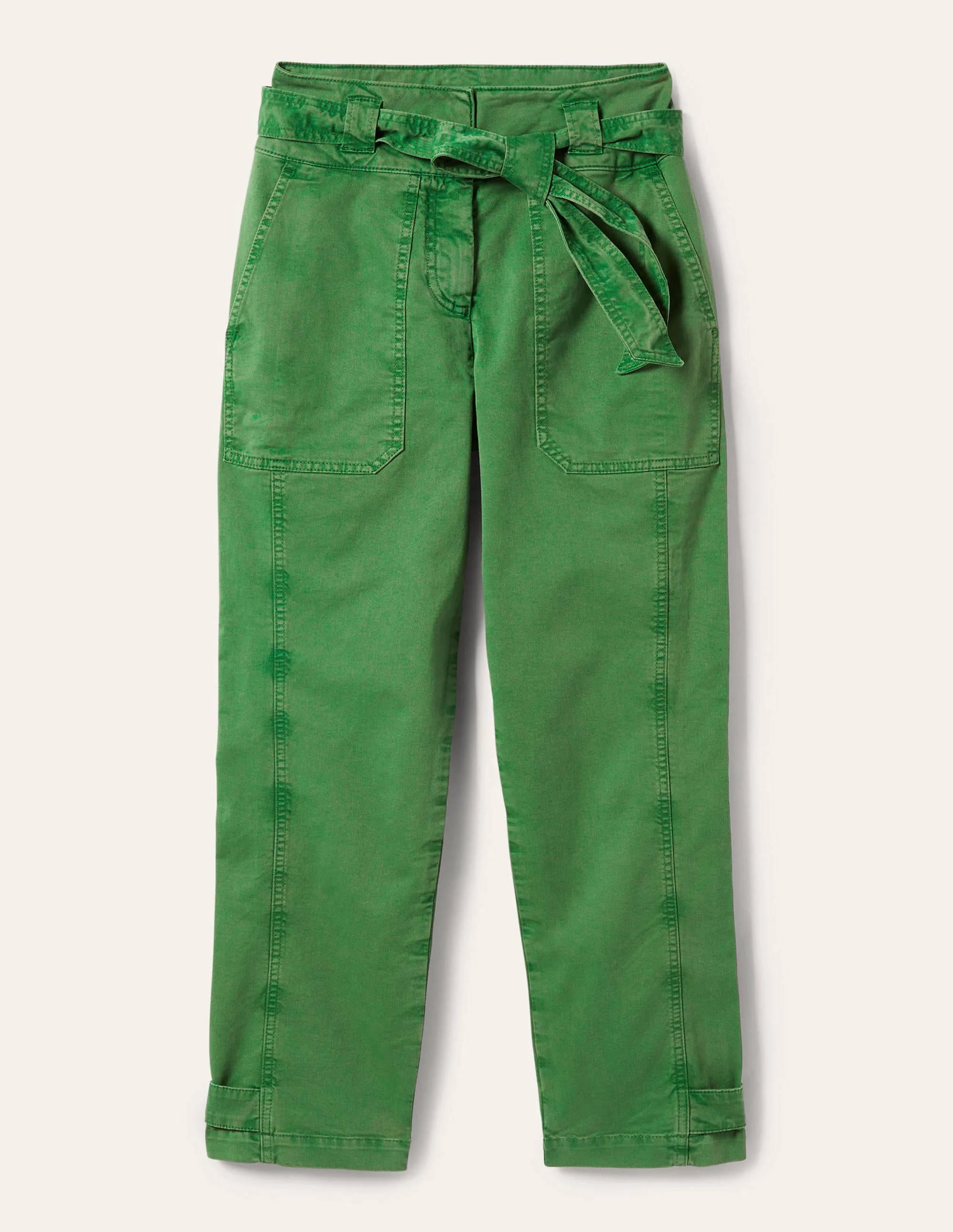 Cuff Strap Tie Pants-Sprout Green - Image 5