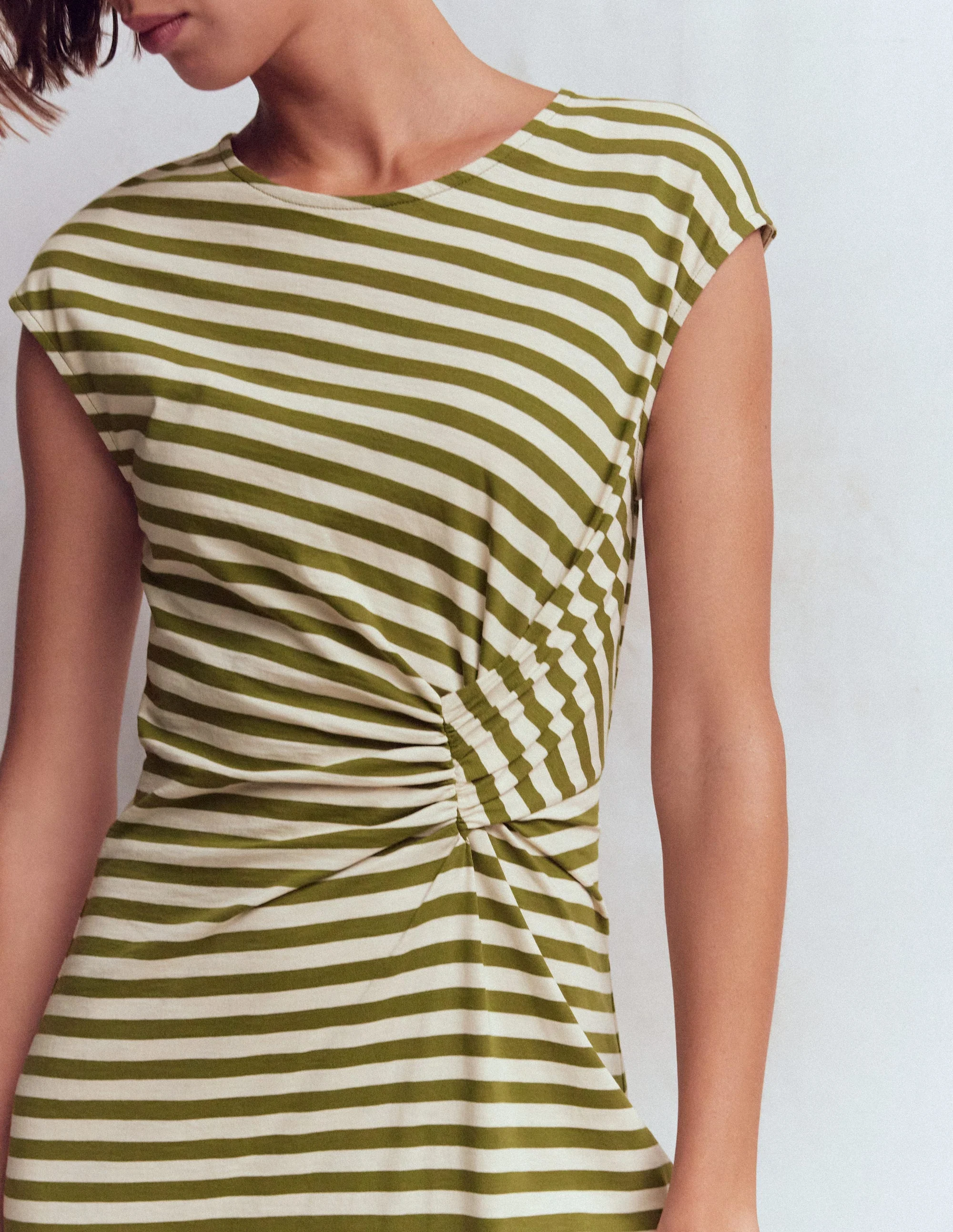 Delilah Twist Midi Dress-Stripe - Image 2