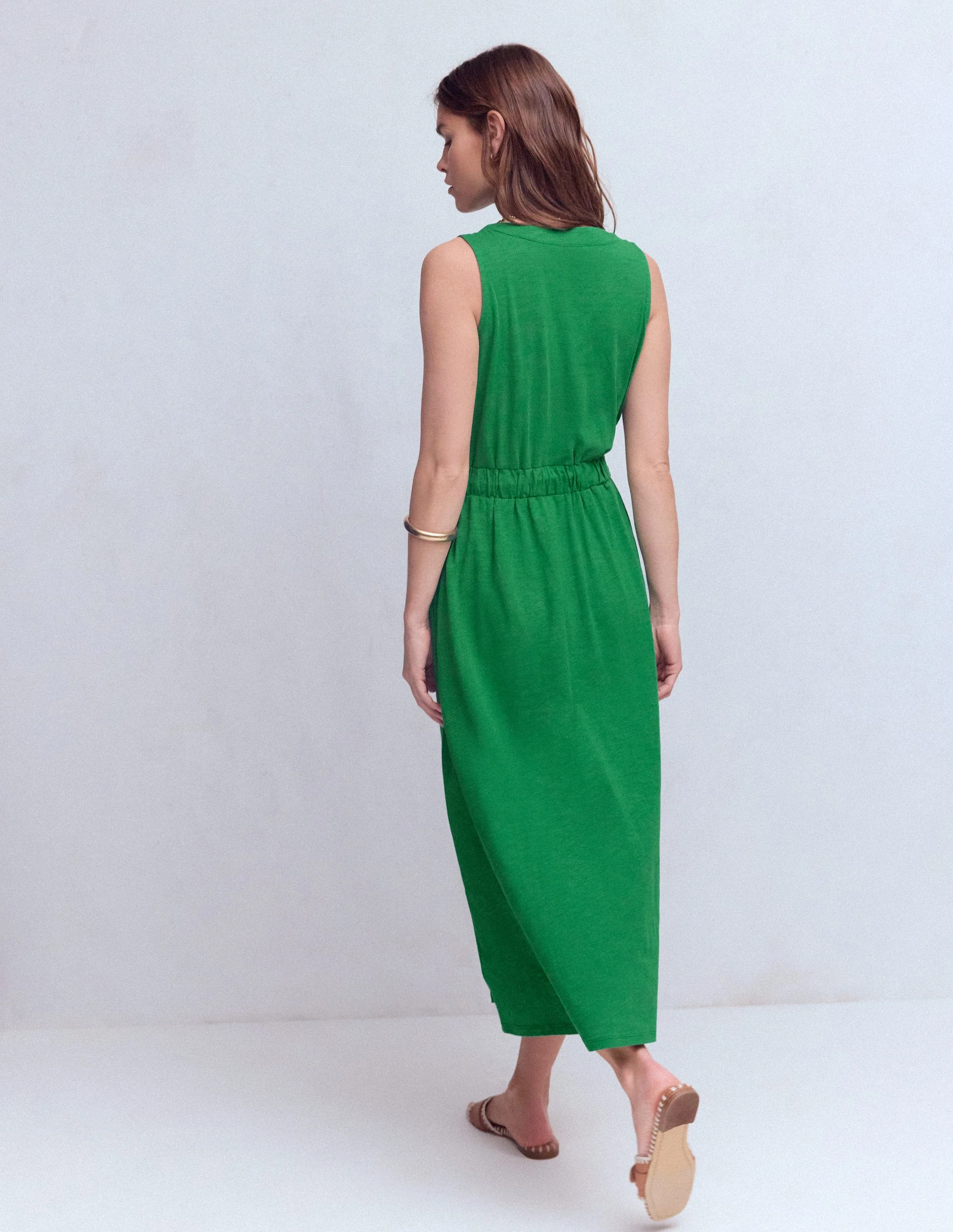 Delphine Midi Sleeveless Dress-Fresh Green - Image 3