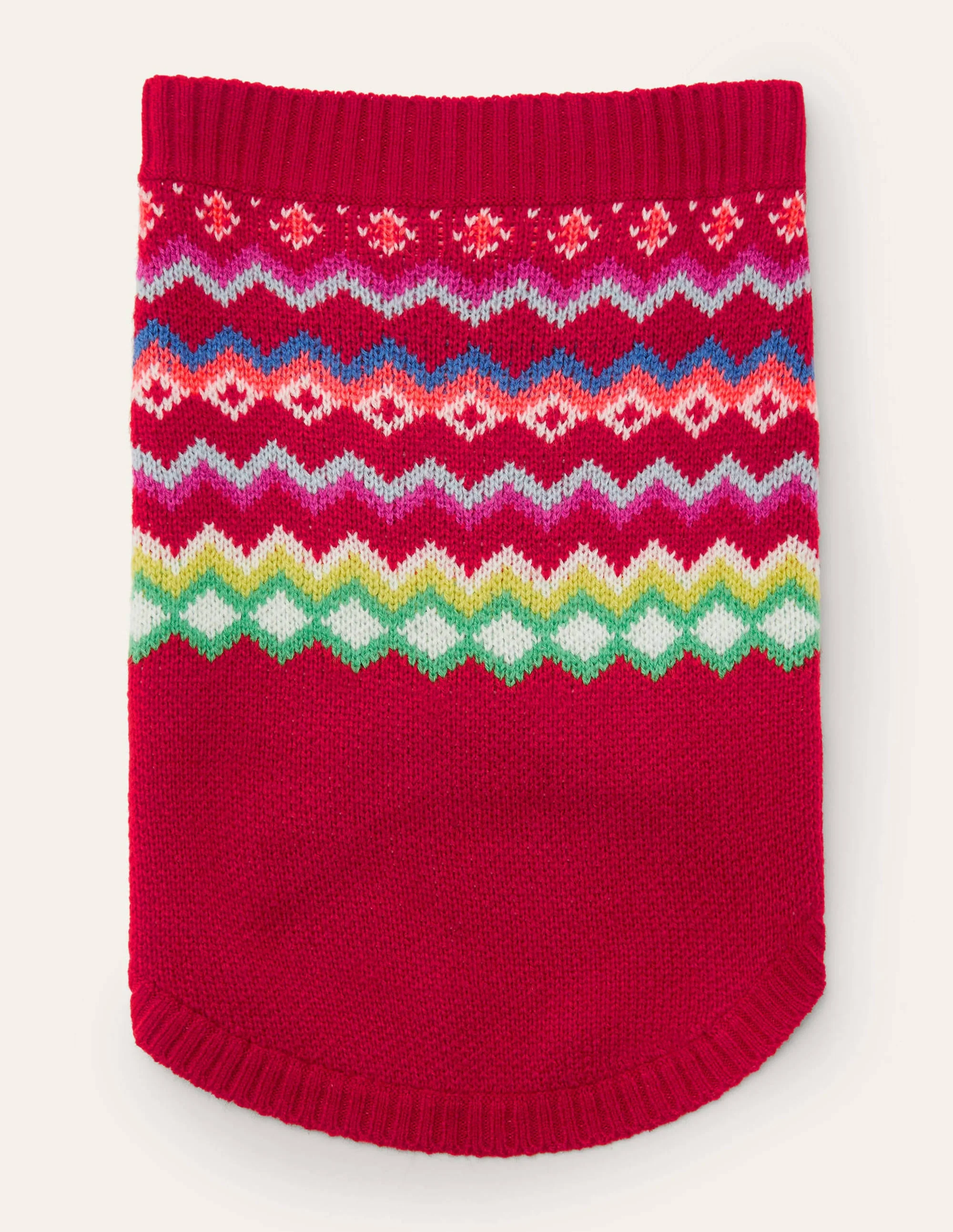Dog Fair Isle Sweater-Rockabilly Red - Image 2
