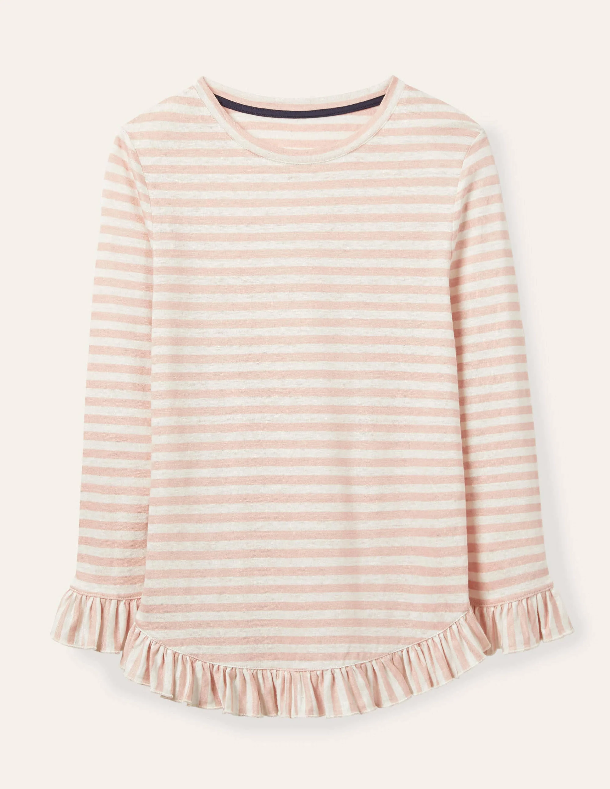 Dorothy Linen Jersey Top-Milkshake/ Ivory - Image 5