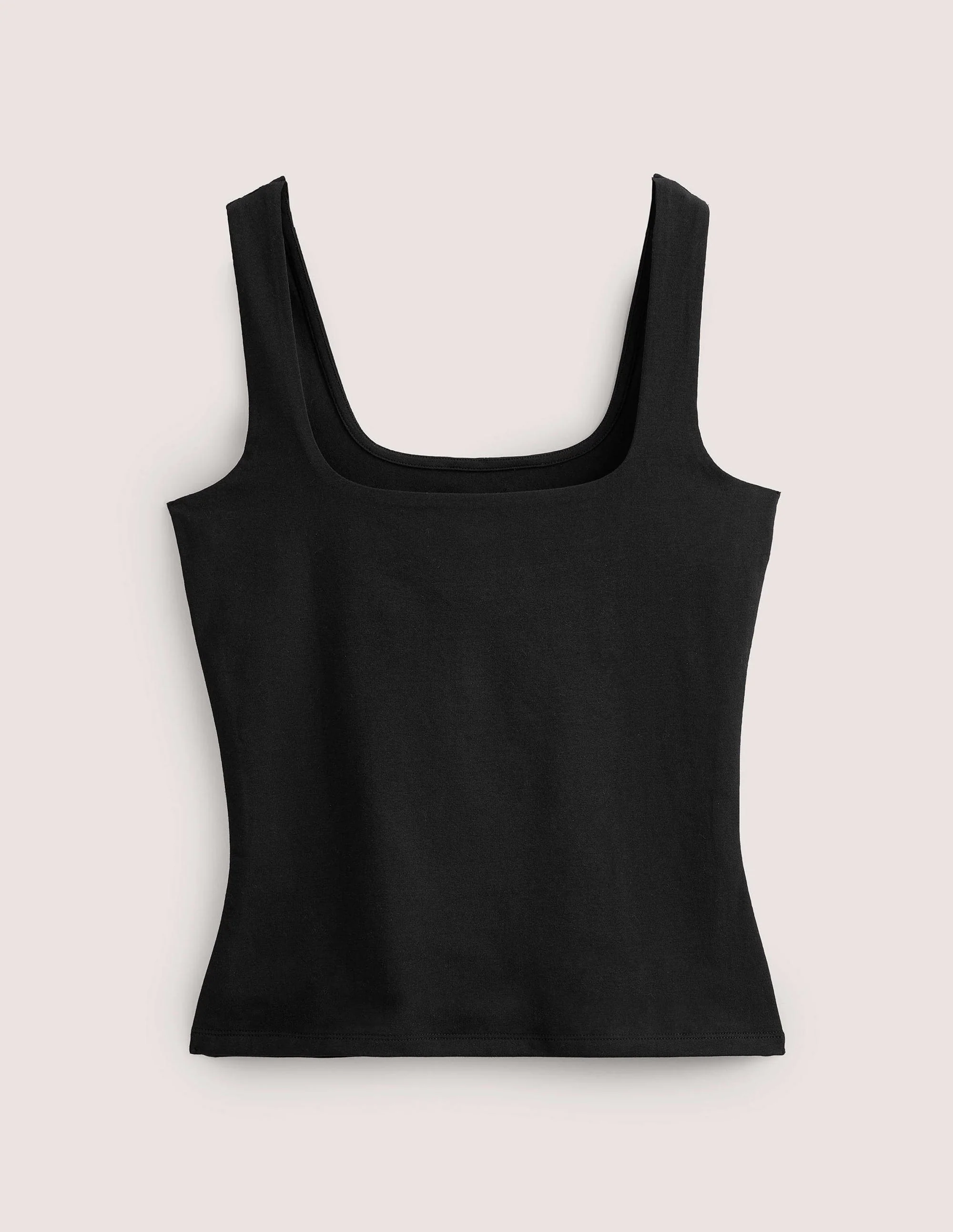 Double Layer Square Neck Tank-Black - Image 5