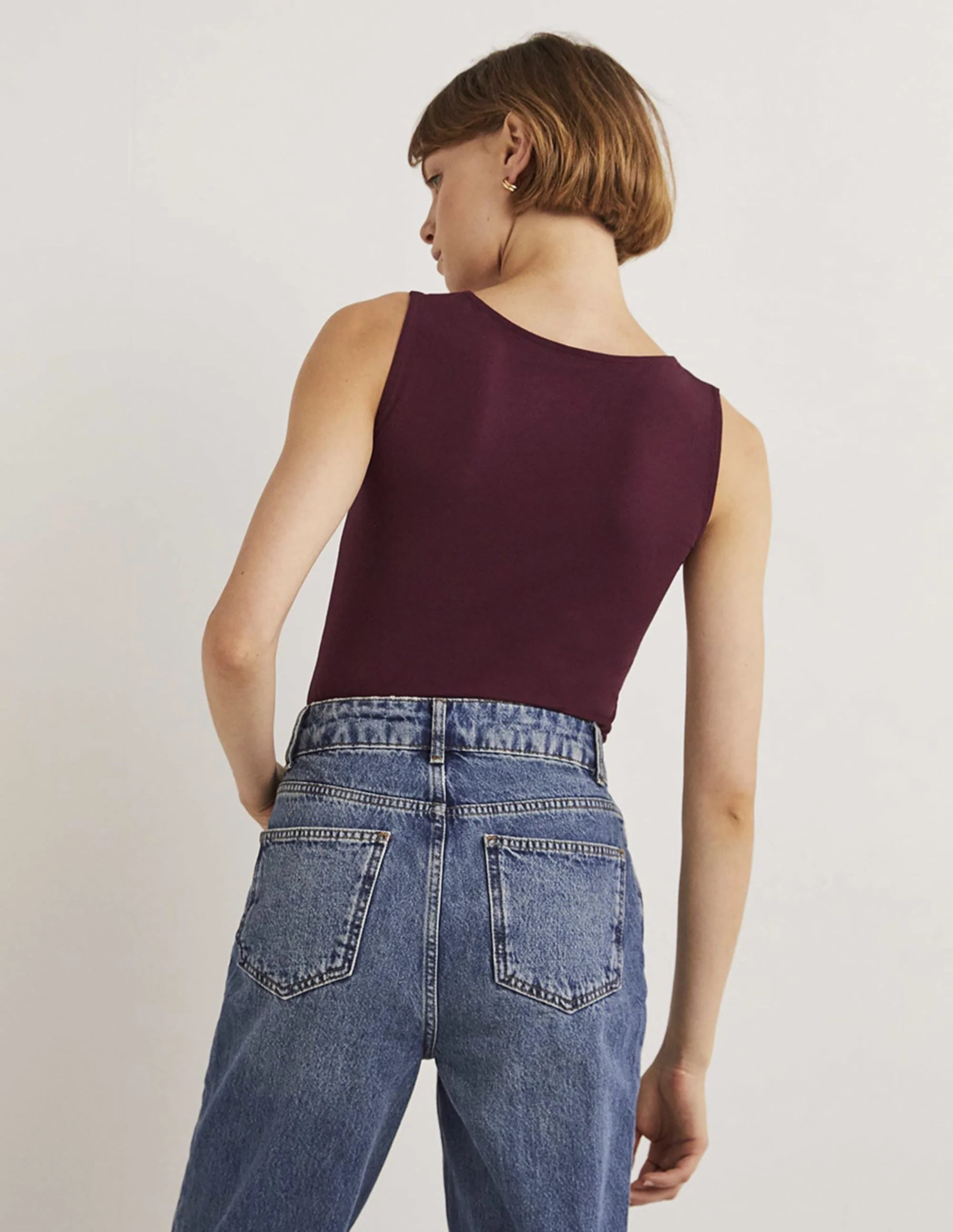 Double Layer Tank-Mulled Wine Purple - Image 3