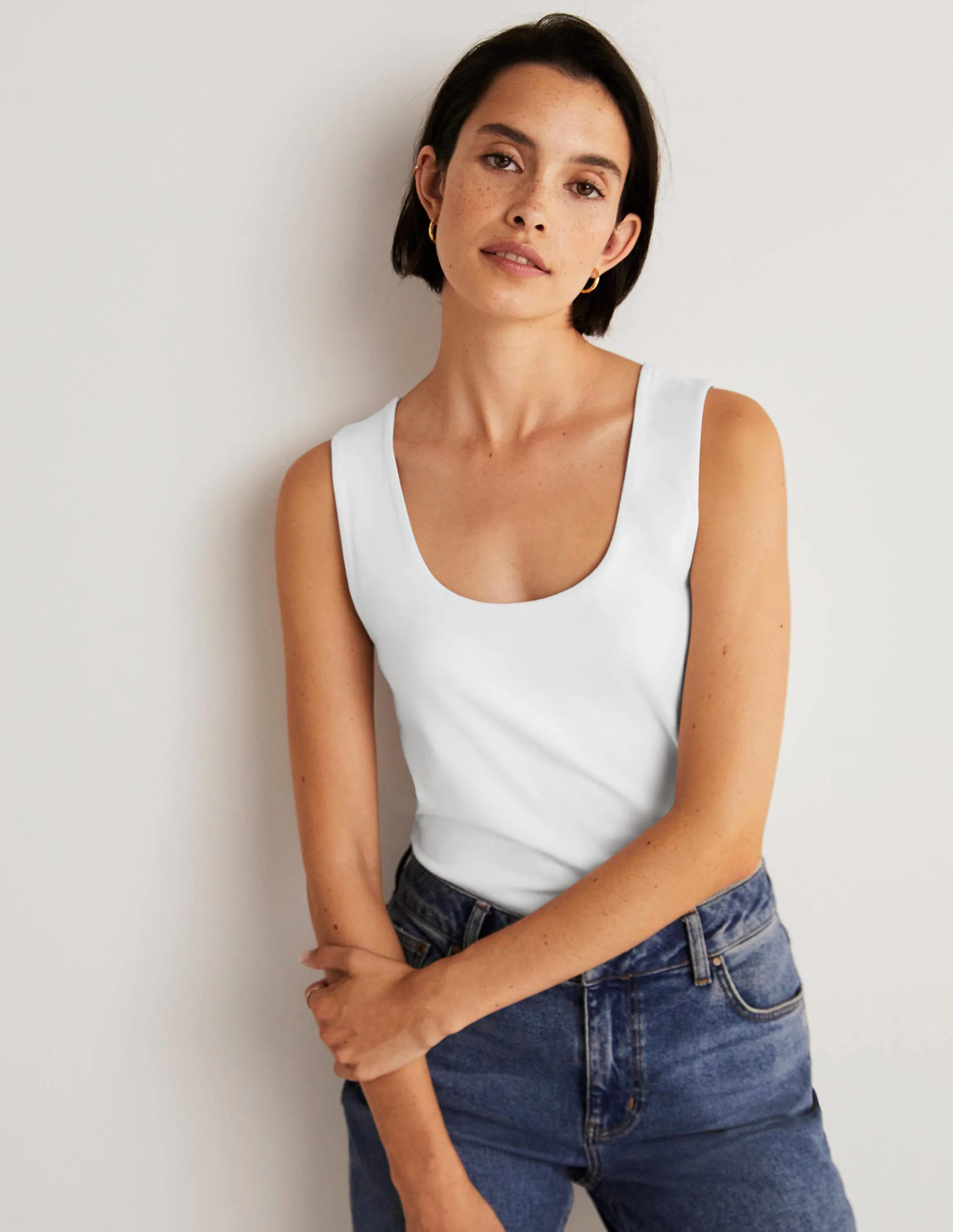 Double Layer Tank-White