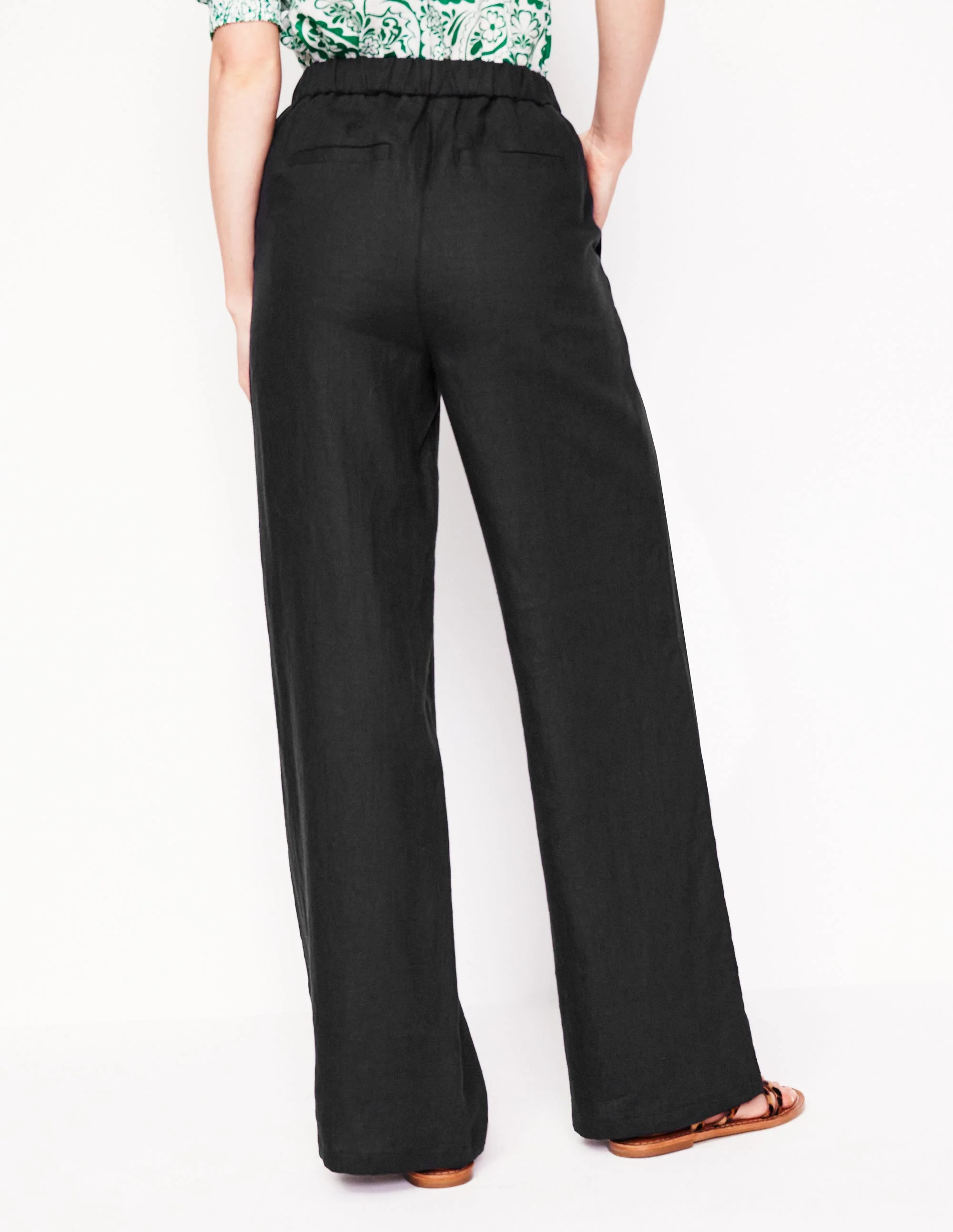 Dulwich Linen Pants-Black - Image 4