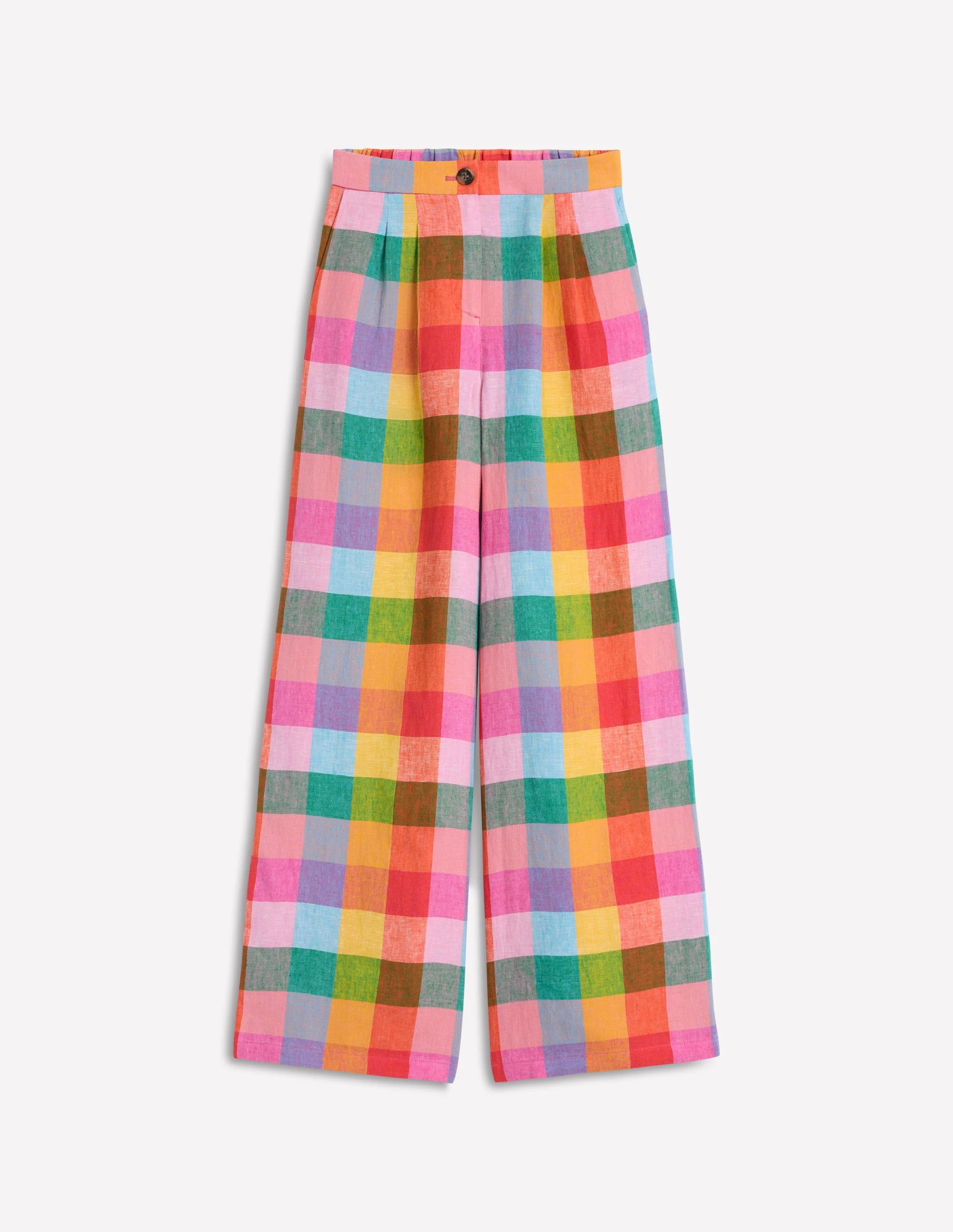 Dulwich Linen Pants-Rainbow Multigingham - Image 10
