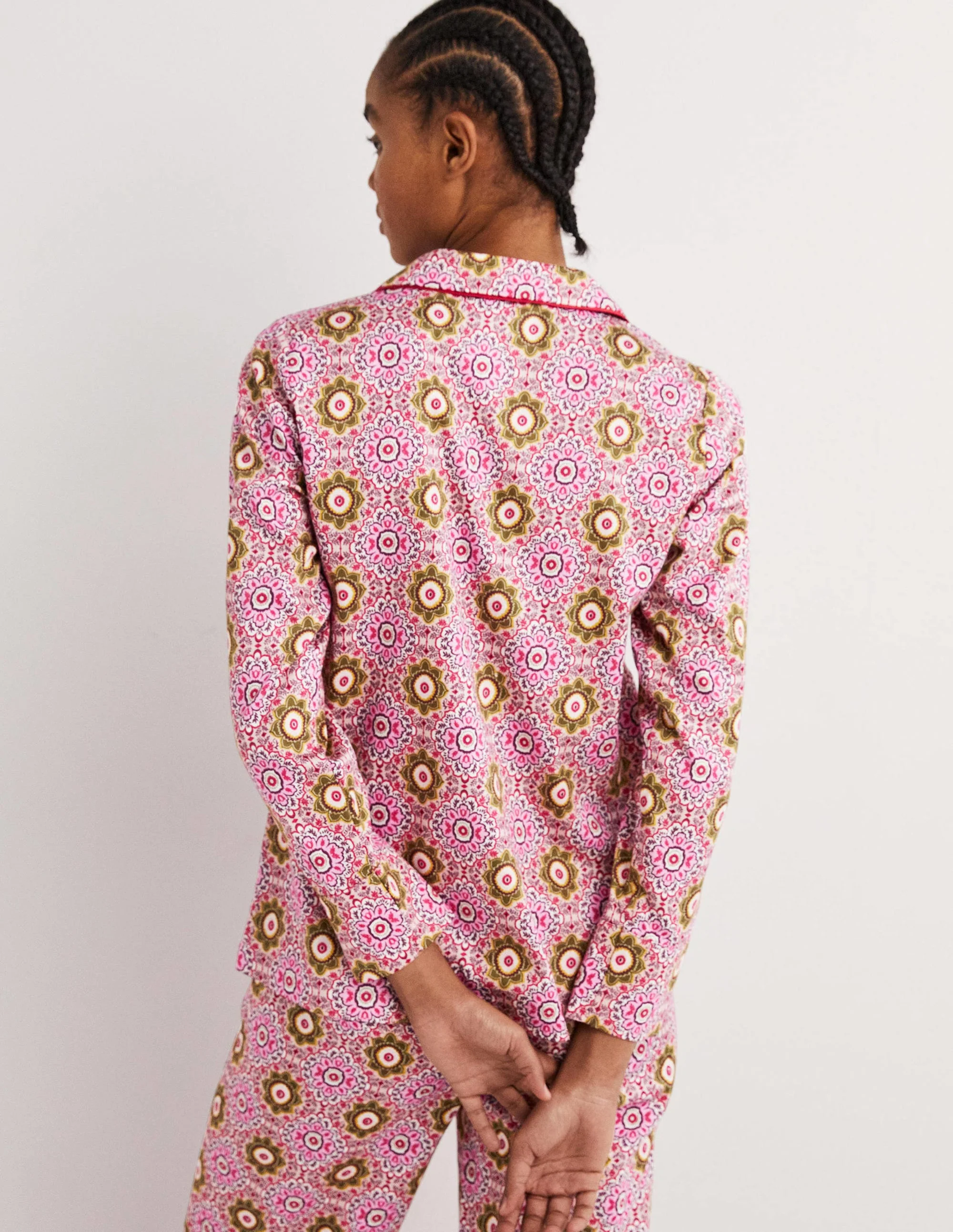 Easy Cotton Sleep Shirt-Milkshake, Paradise Garden - Image 3