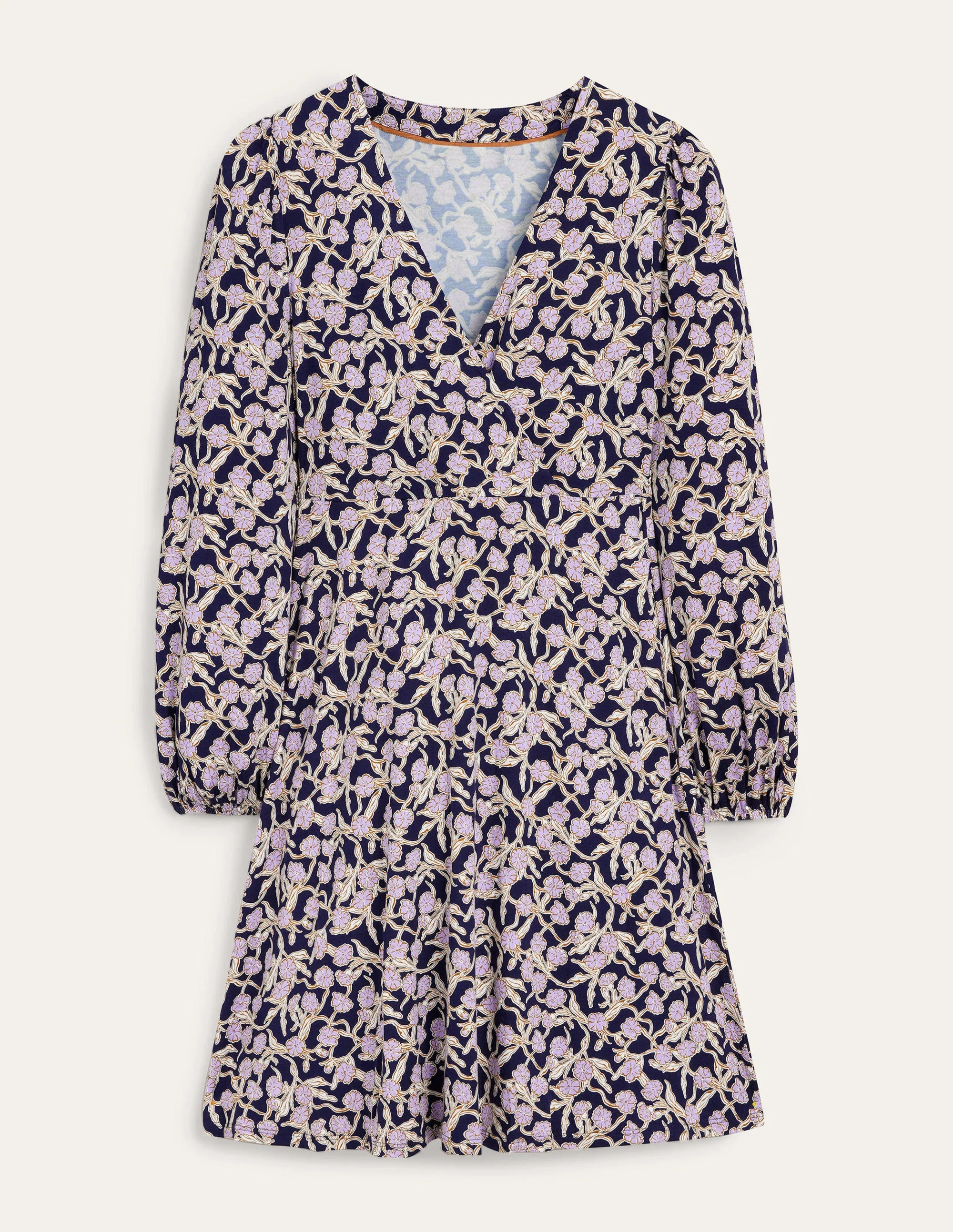 Easy Fixed Wrap Jersey Dress-Multi, Petal Vine - Image 5