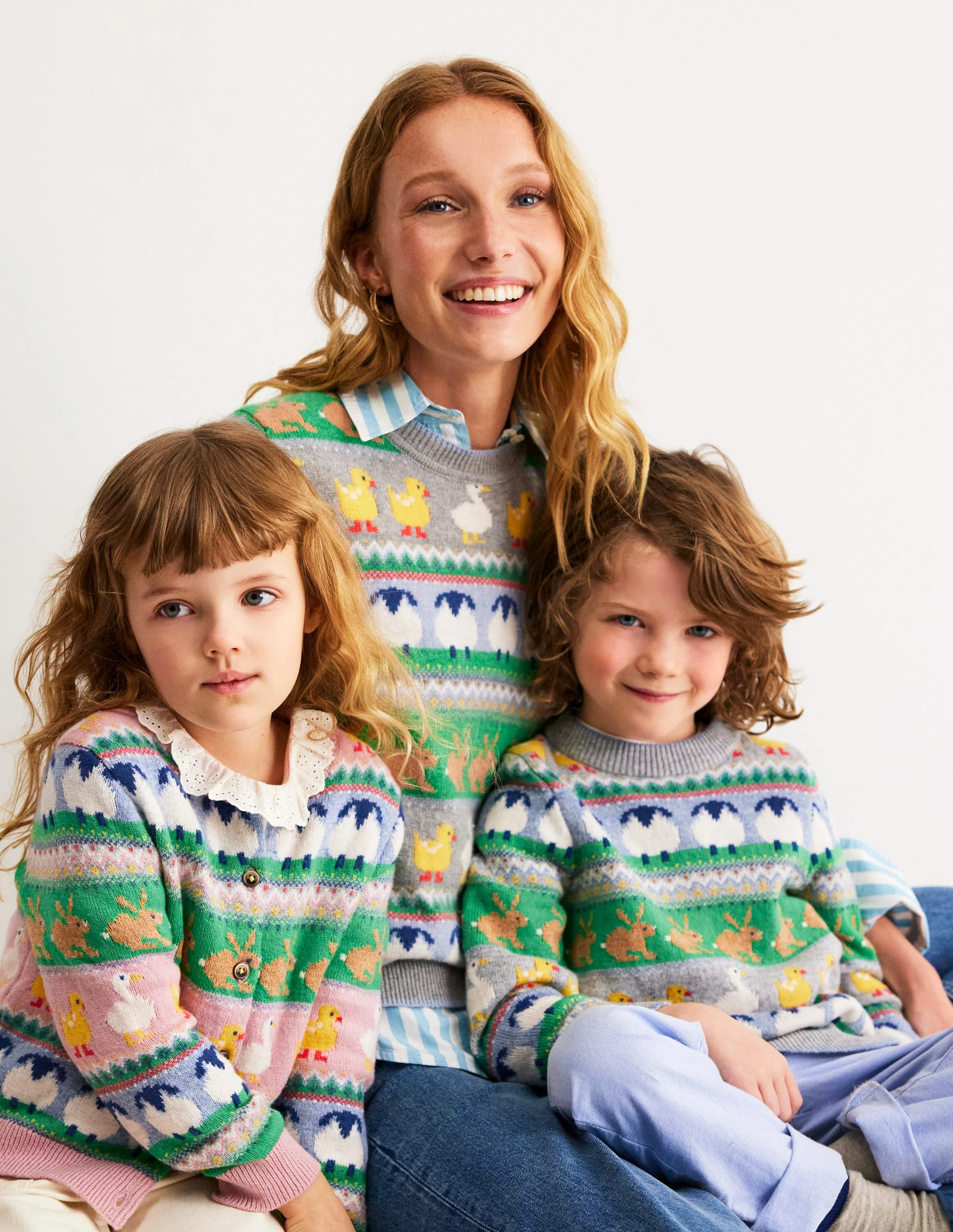 Edie Fair Isle Sweater-Grey Melange, Animal - Image 5