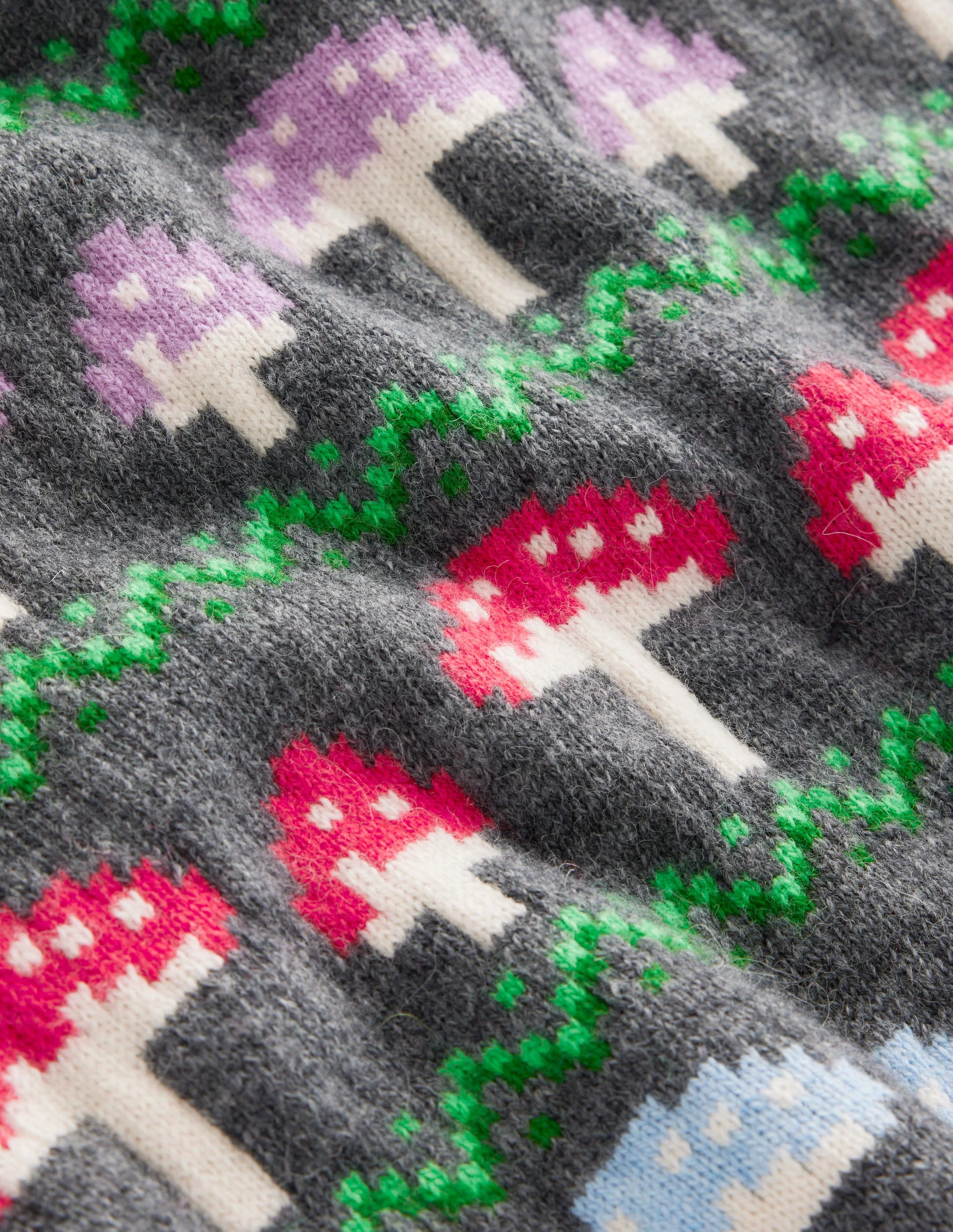 Edie Fair Isle Sweater-Grey Mushroom - Image 11