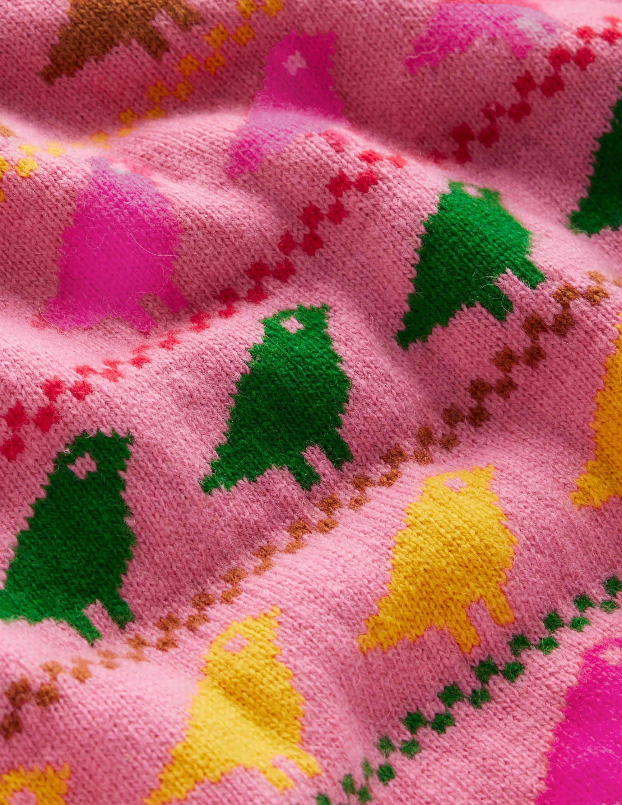 Edie Fair Isle Sweater-Pink Birds - Image 9