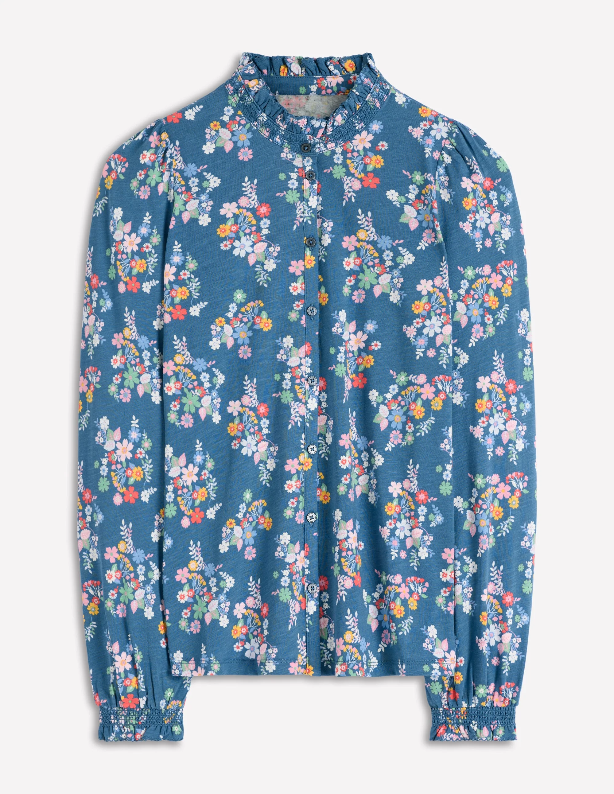 Effie Smocked Detail Shirt-Blossom Cluster - Image 5