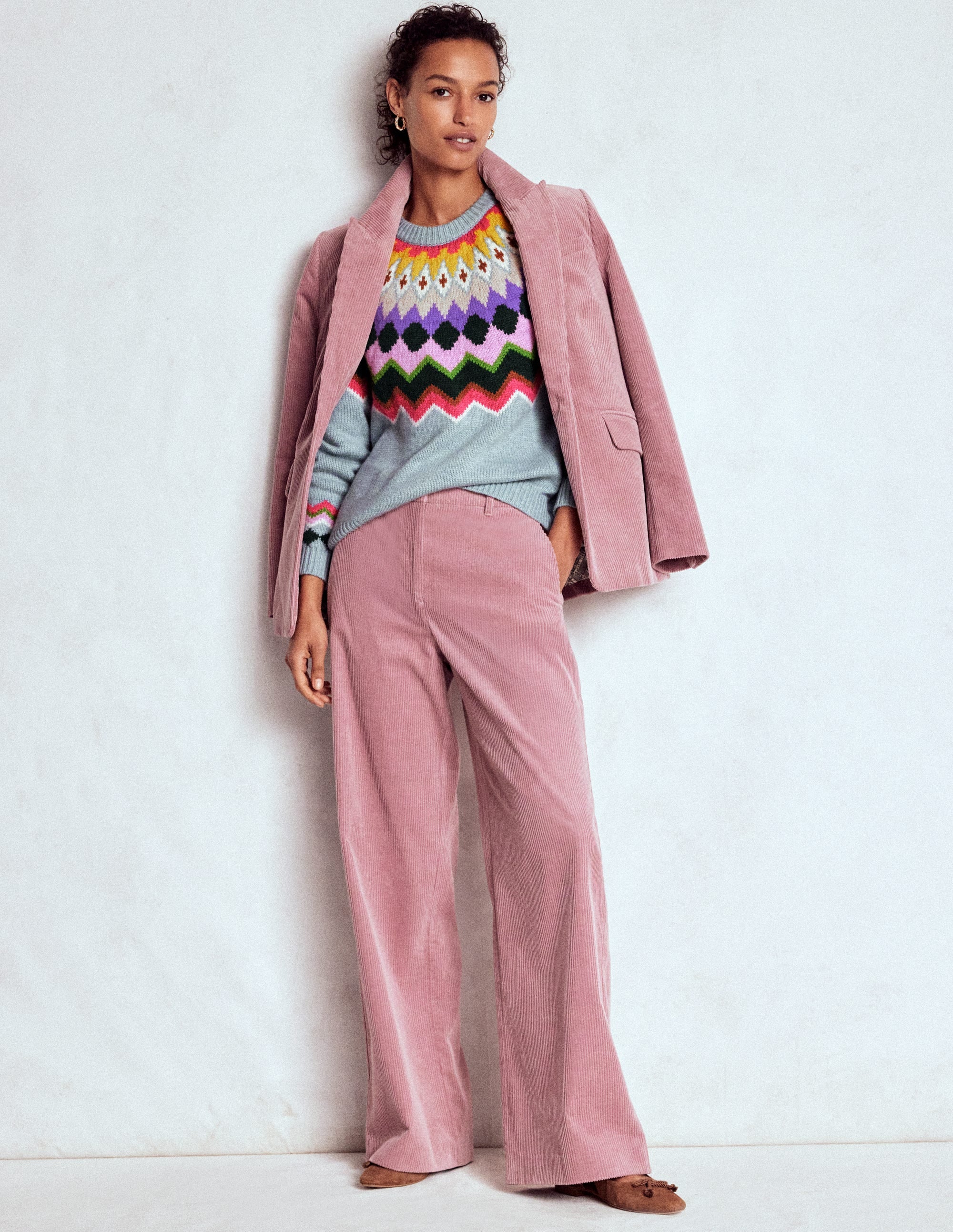 Eleanor Fair Isle Sweater-Tourmaline Blue Melange - Image 6
