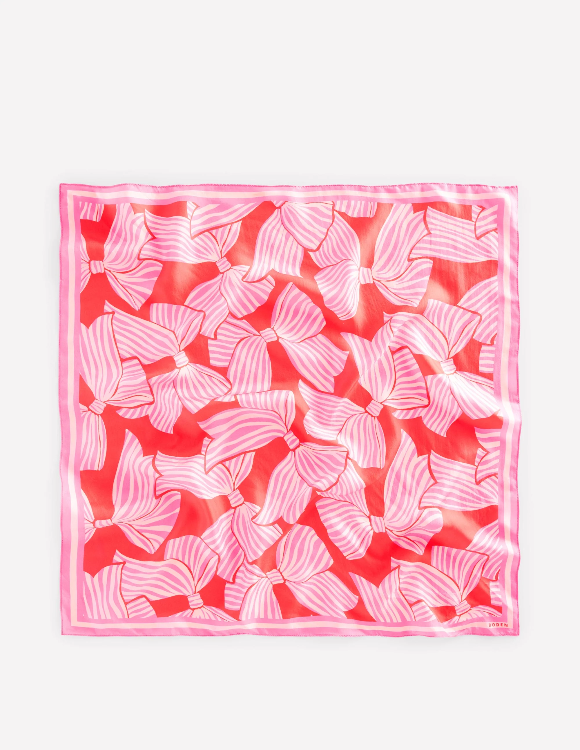 Elisabeth Silk Square Scarf-Conversational Bow Scatter - Image 4