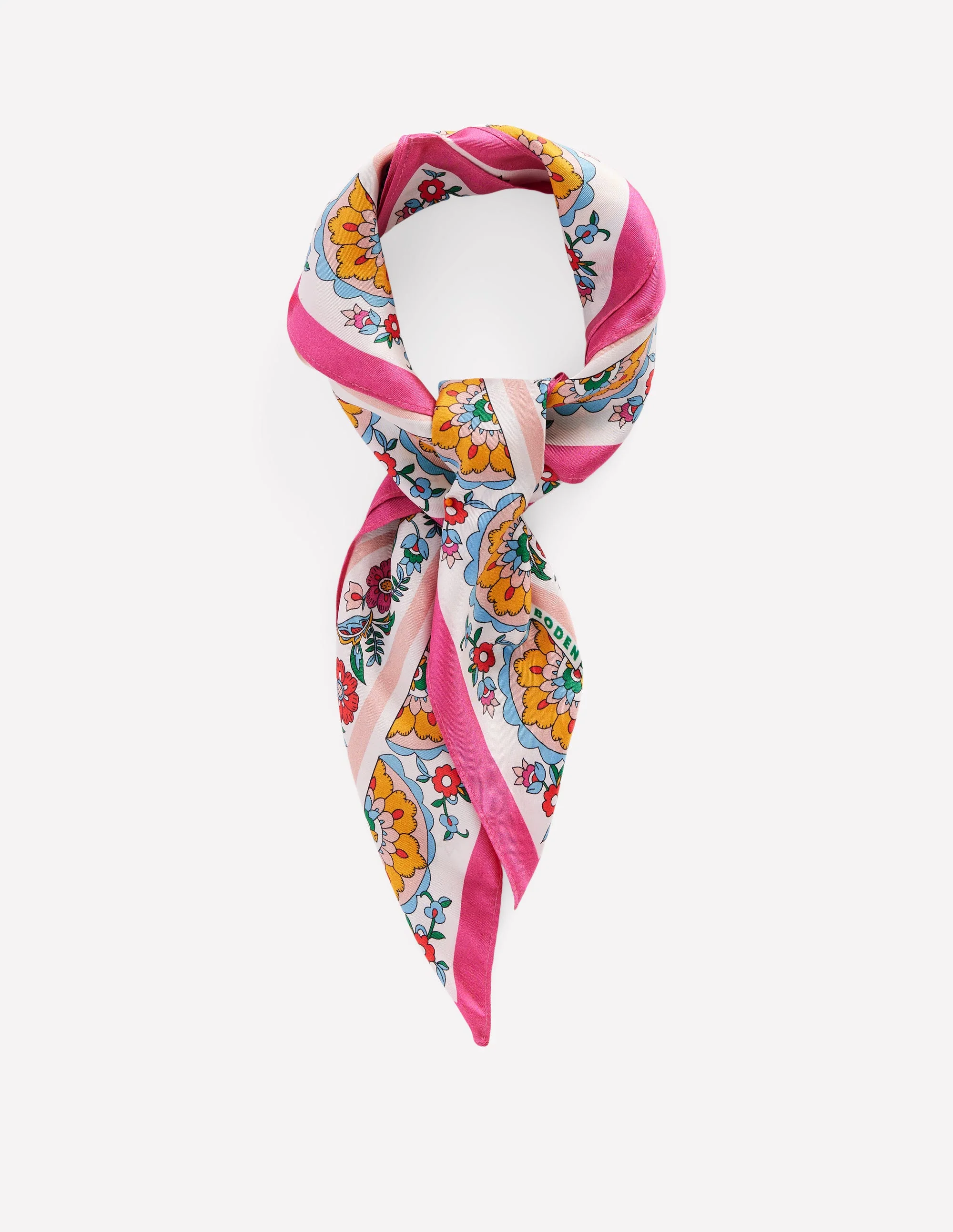 Elisabeth Silk Square Scarf-Multi, Botanical Paisley