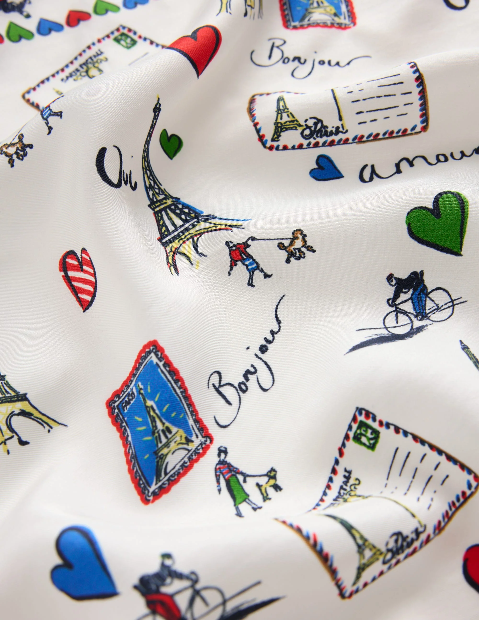 Elisabeth Silk Square Scarf-Postcard - Image 3