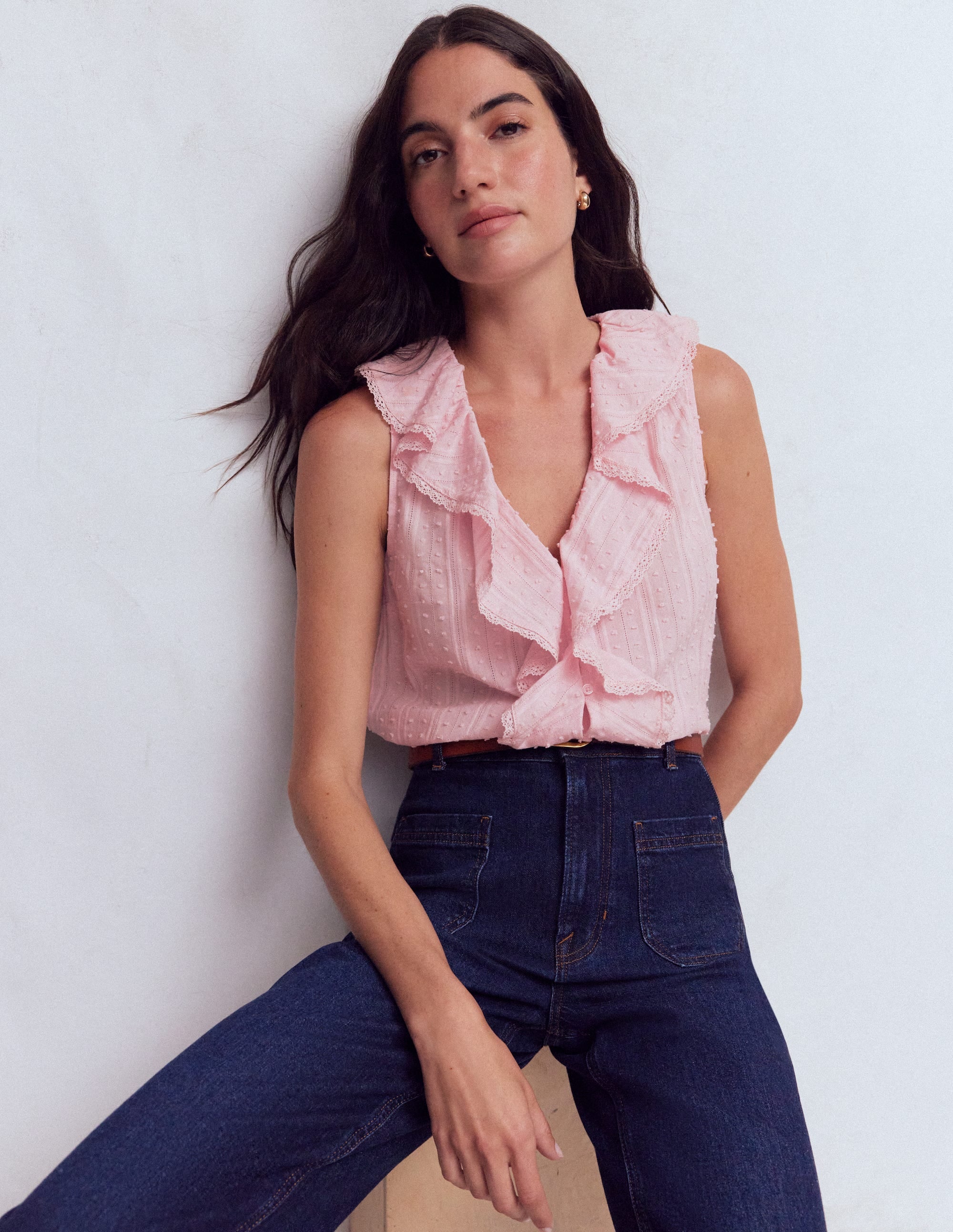 Eliza Sleeveless Top-French Pink - Image 4