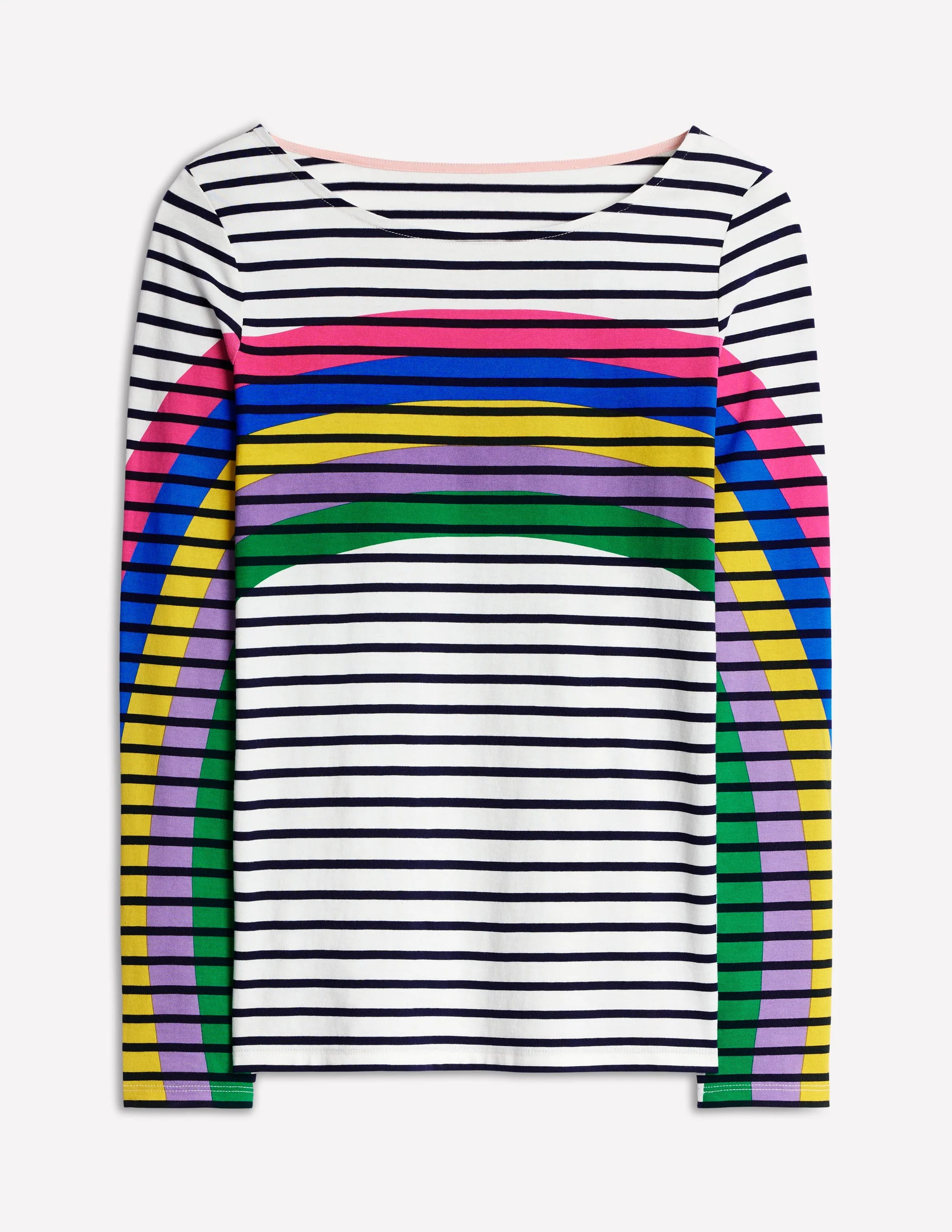 Ella Long Sleeve Breton-Rainbow Curve Breton - Image 5
