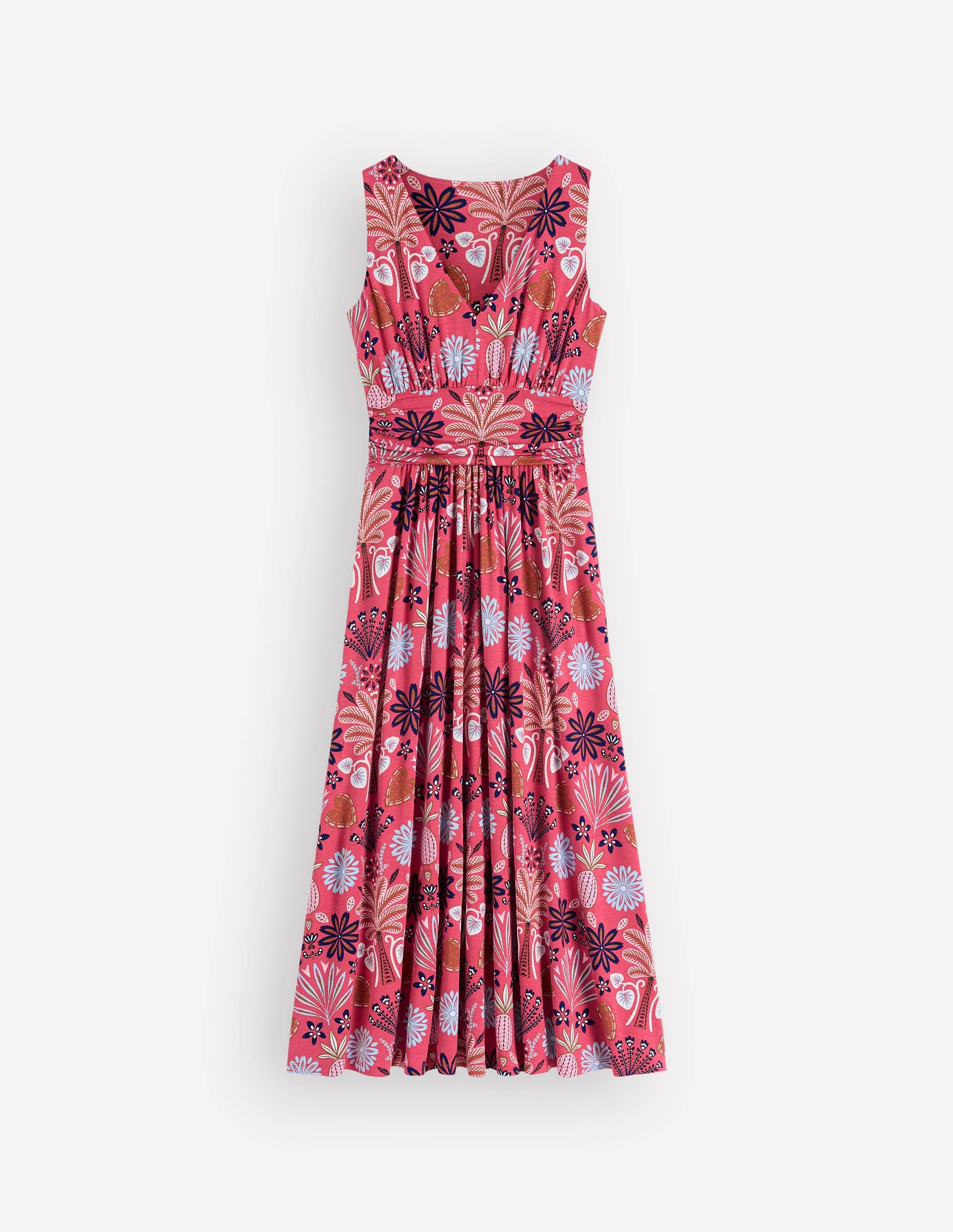 Elodie Jersey Maxi Dress-Cherry Blush, Tropical Forest - Image 6