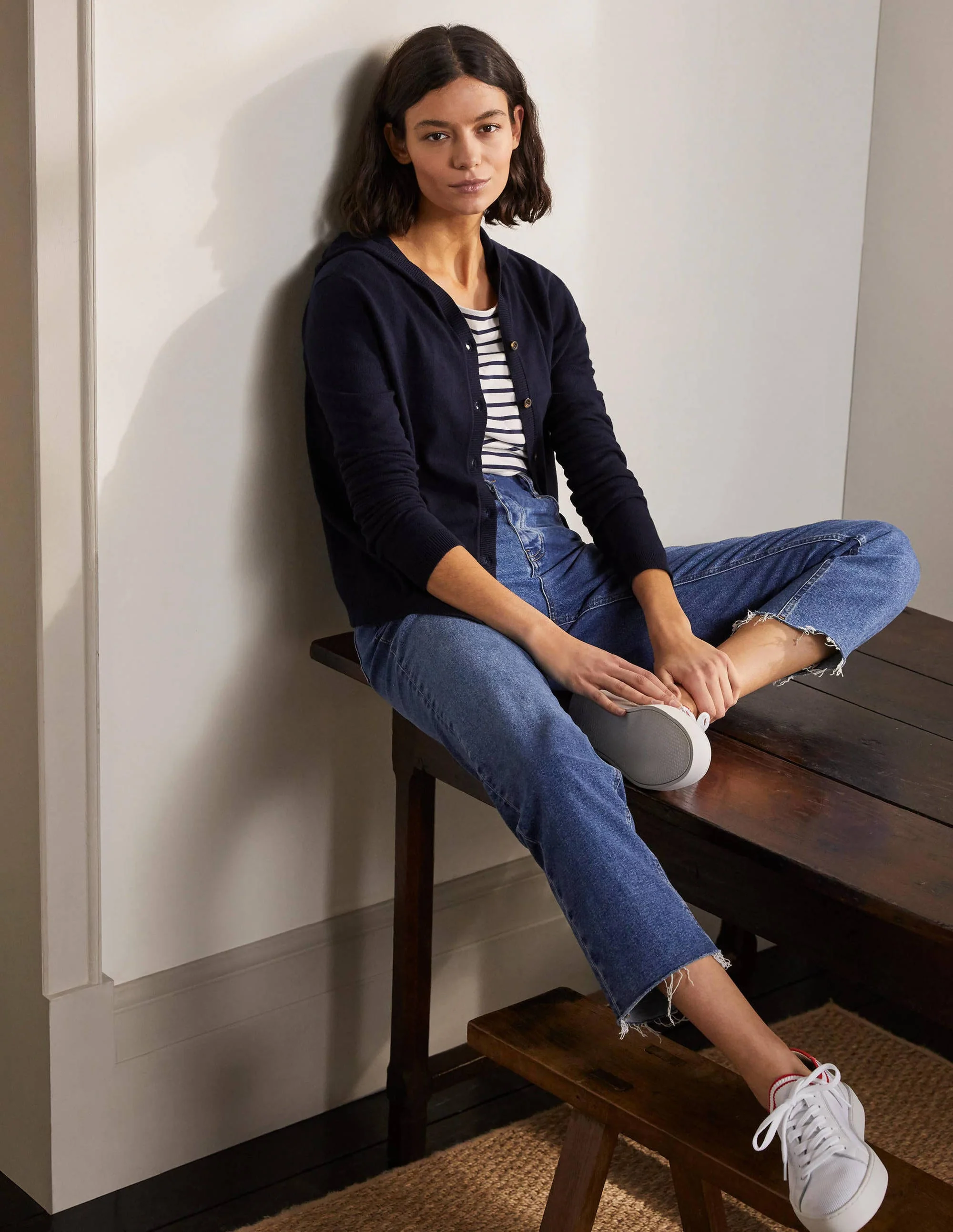 Elodie Relaxed Hoodie-Navy - Image 2