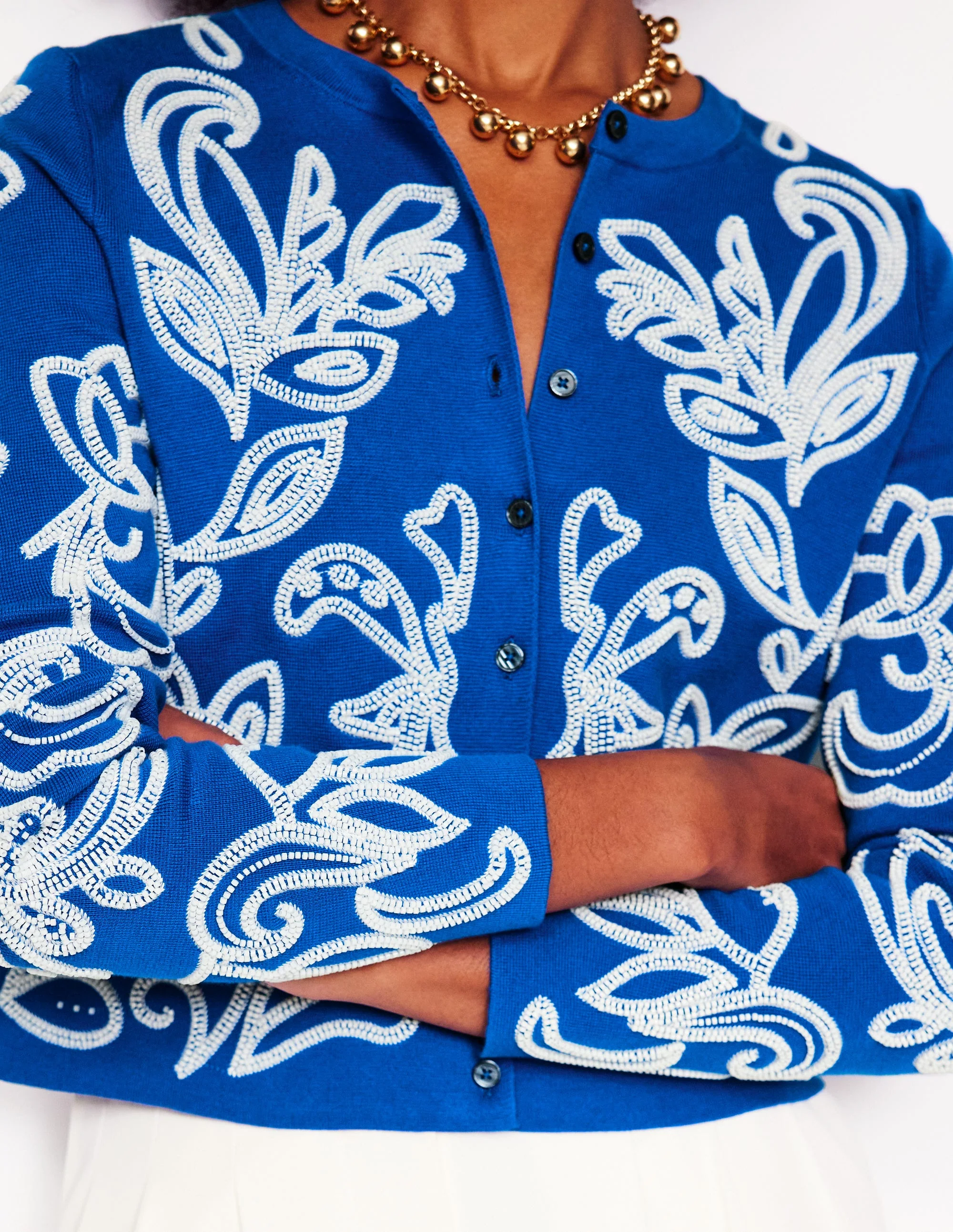 Embellished Cardigan-Gallery Blue - Image 3