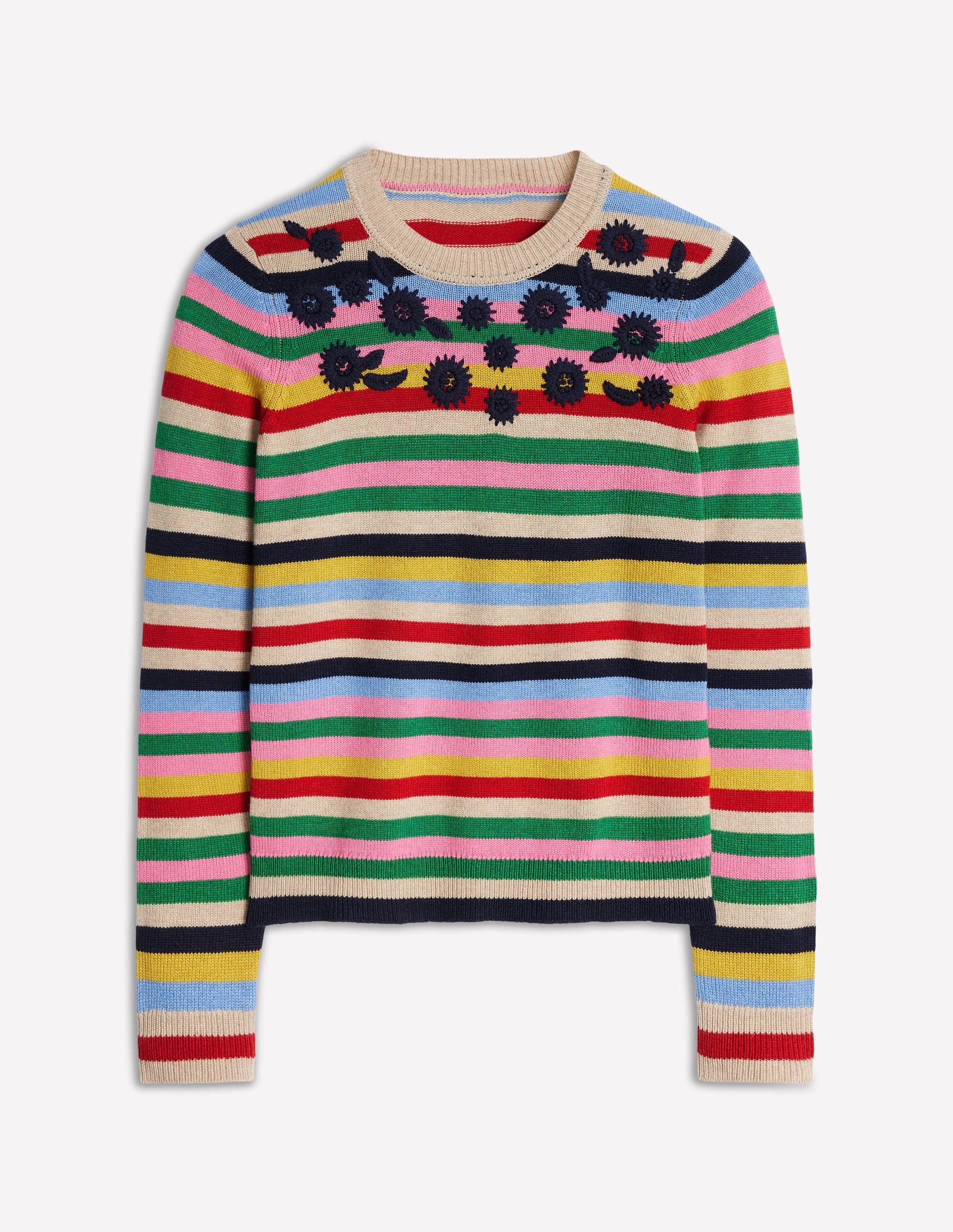 Embroidered Floral Jumper-Multi, Rainbow - Image 6