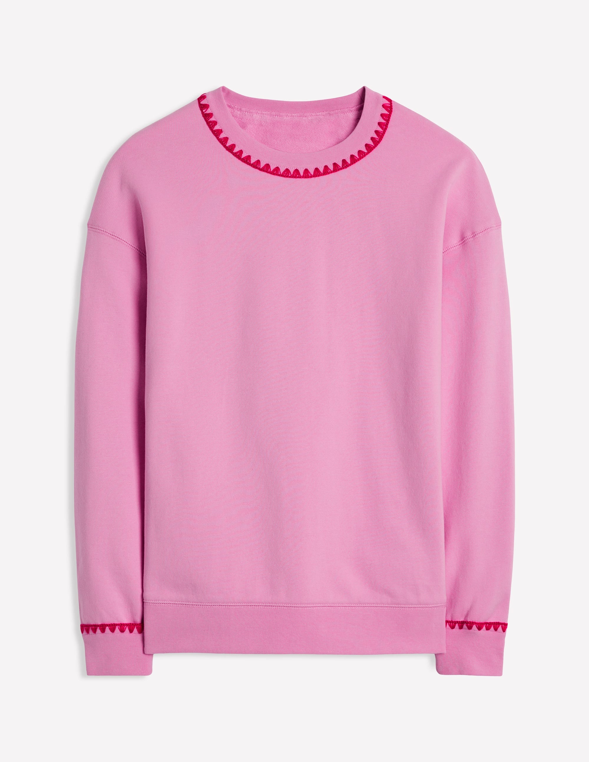 Emi Embroidered Sweatshirt-Soft Lavender - Image 6