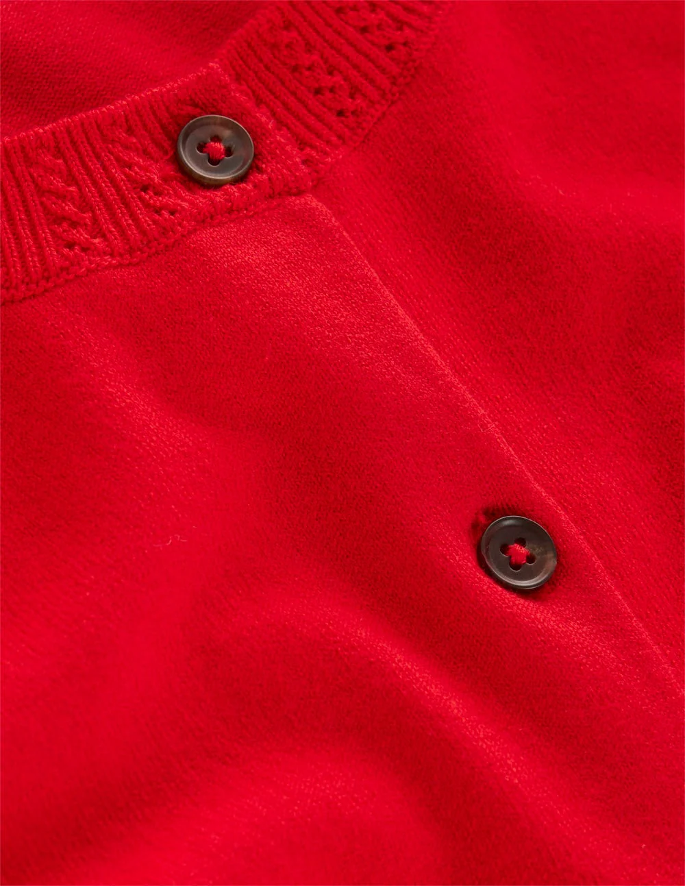 Emilia Cotton Crew Cardigan-Poppy Red - Image 7