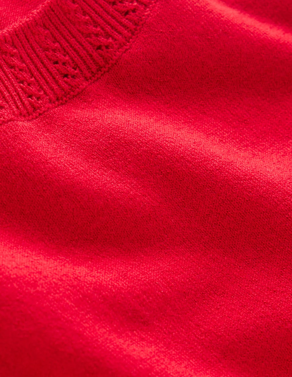 Emilia Cotton Crew Neck Vest-Merida Red - Image 6