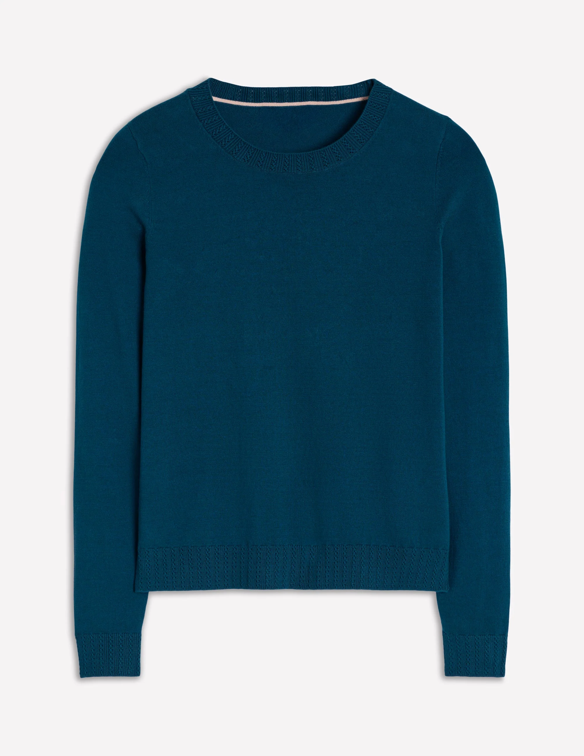 Emilia Cotton Crew Sweater-Harbour Blue - Image 5