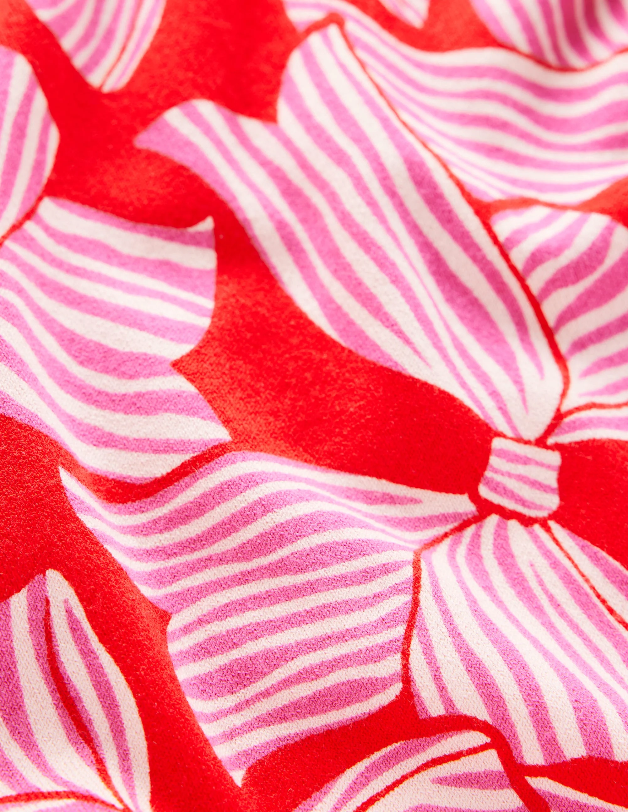 Emilia Cotton Crew Sweater-Poppy Red, Bow Scatter - Image 6