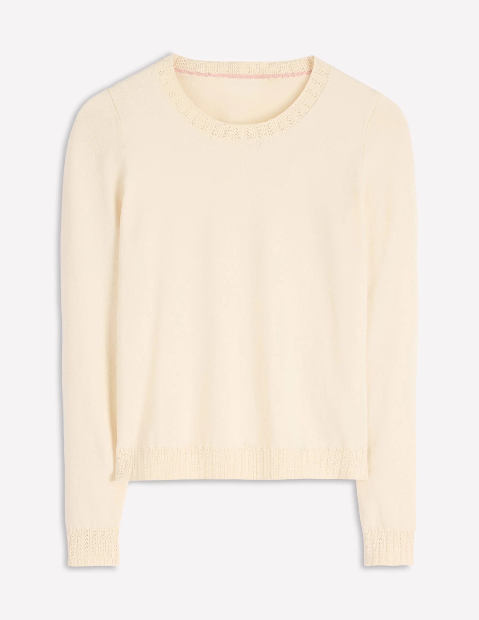 Emilia Cotton Crew Sweater-Warm Ivory - Image 5