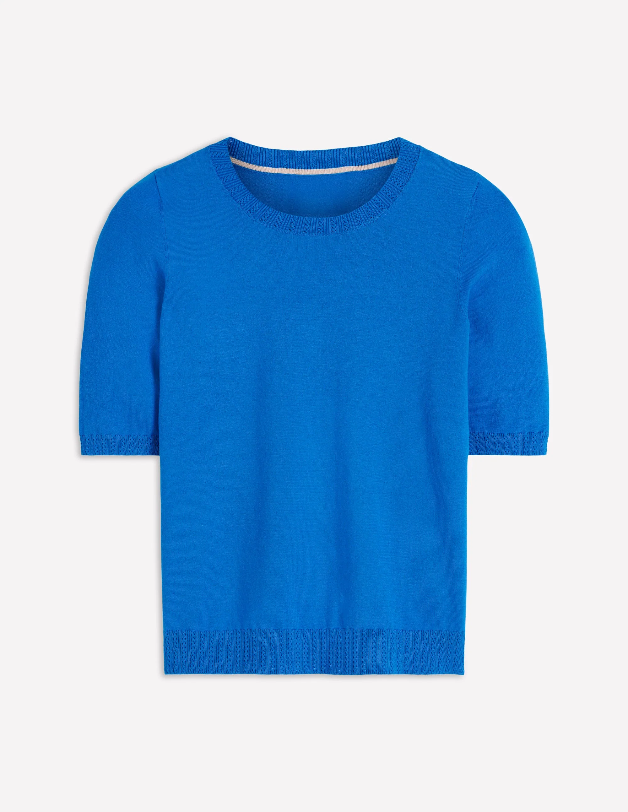 Emilia Cotton Crew T-shirt-Kingfisher Blue - Image 5
