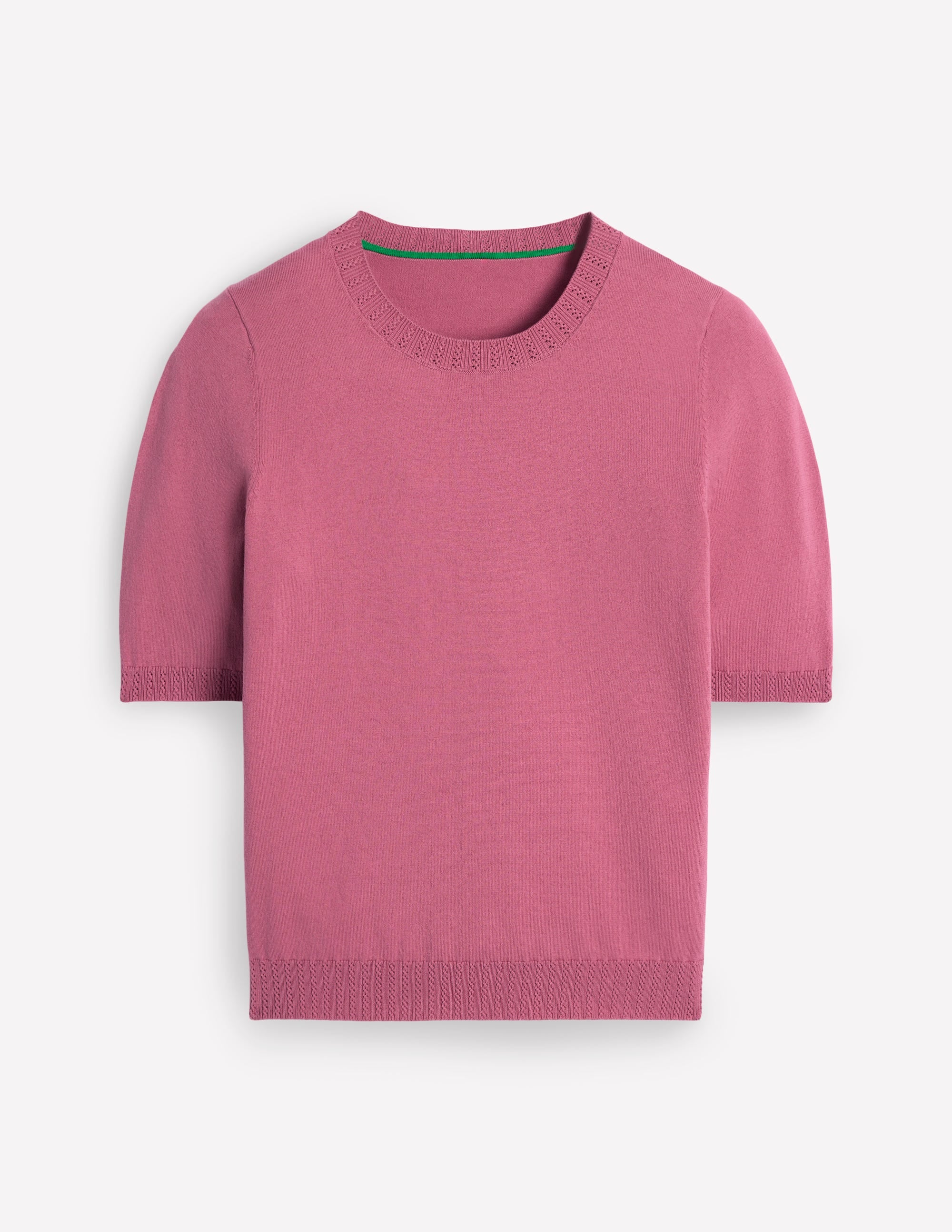 Emilia Cotton Crew T-shirt-Pink Heather - Image 7